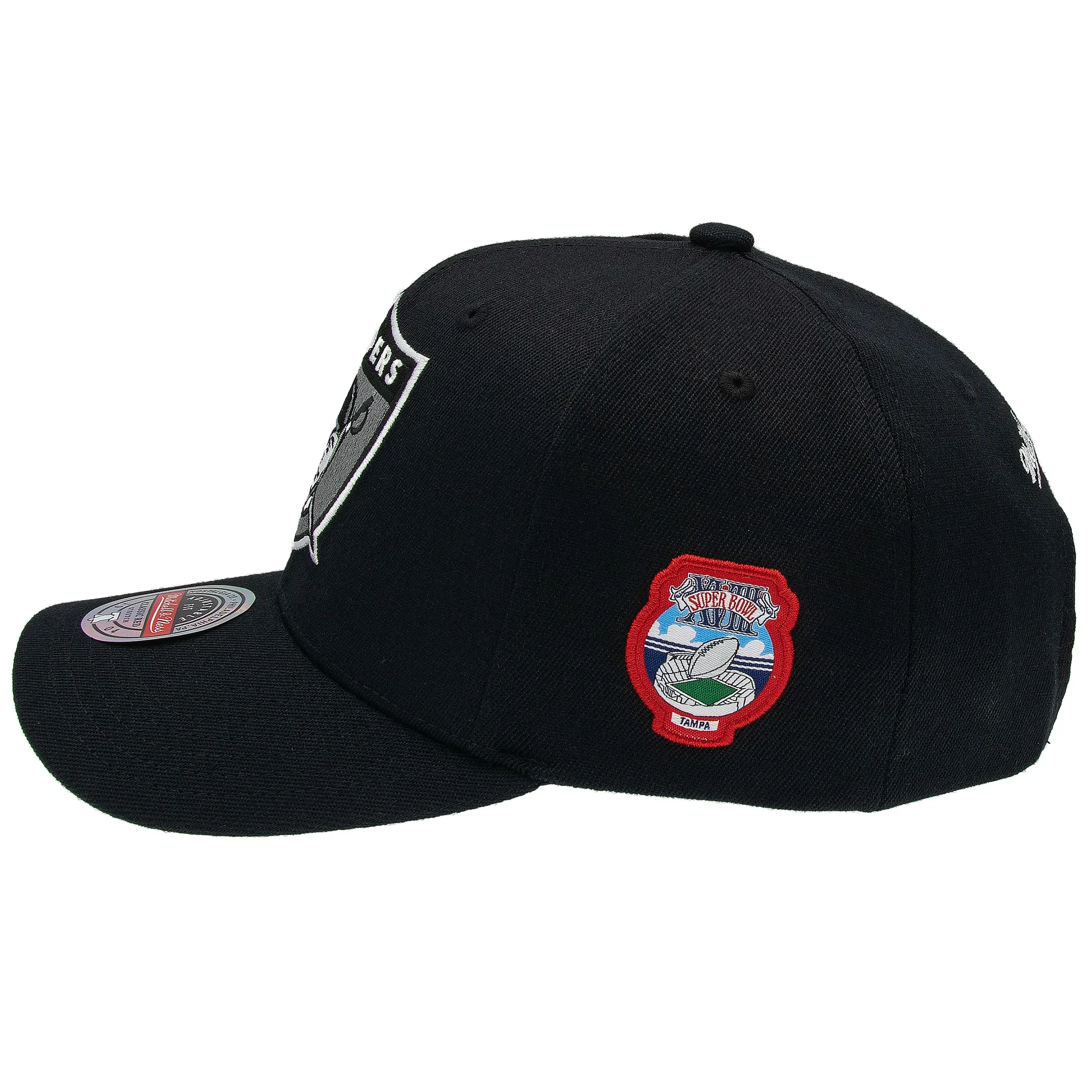 Oakland Raiders NFL Mitchell & Ness Black Out Classic Red Snapback