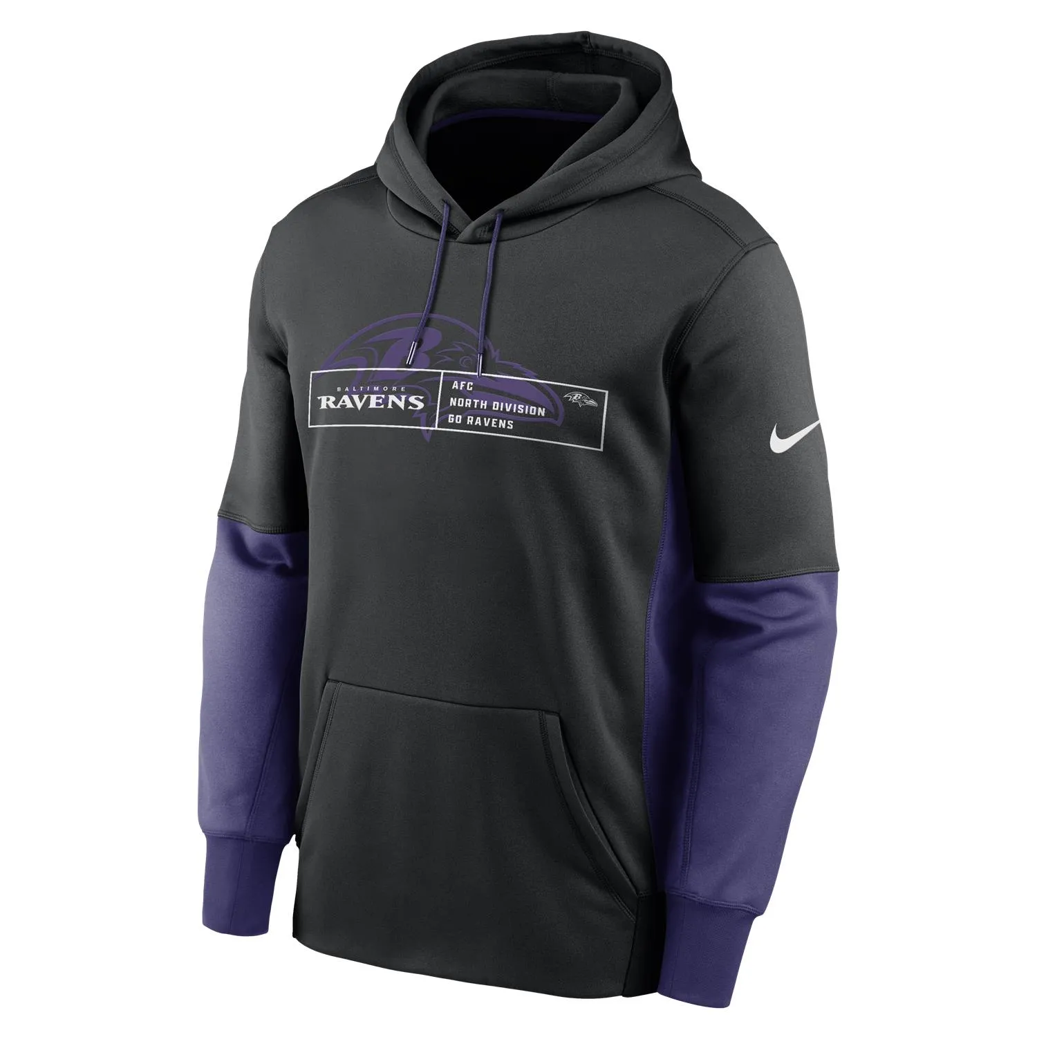 Baltimore Ravens NFL Nike Color Block Therma Hoodie