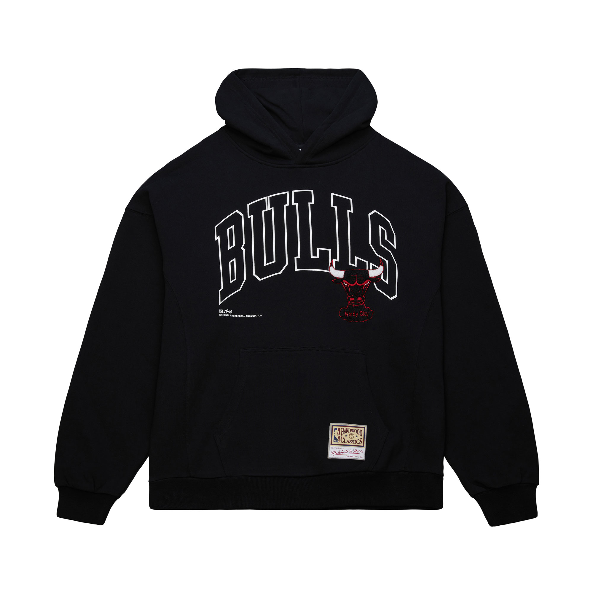 Chicago Bulls NBA Mitchell & Ness Logo Over Hoodie Chicago Bulls NBA Mitchell & Ness Logo Over Hoodie