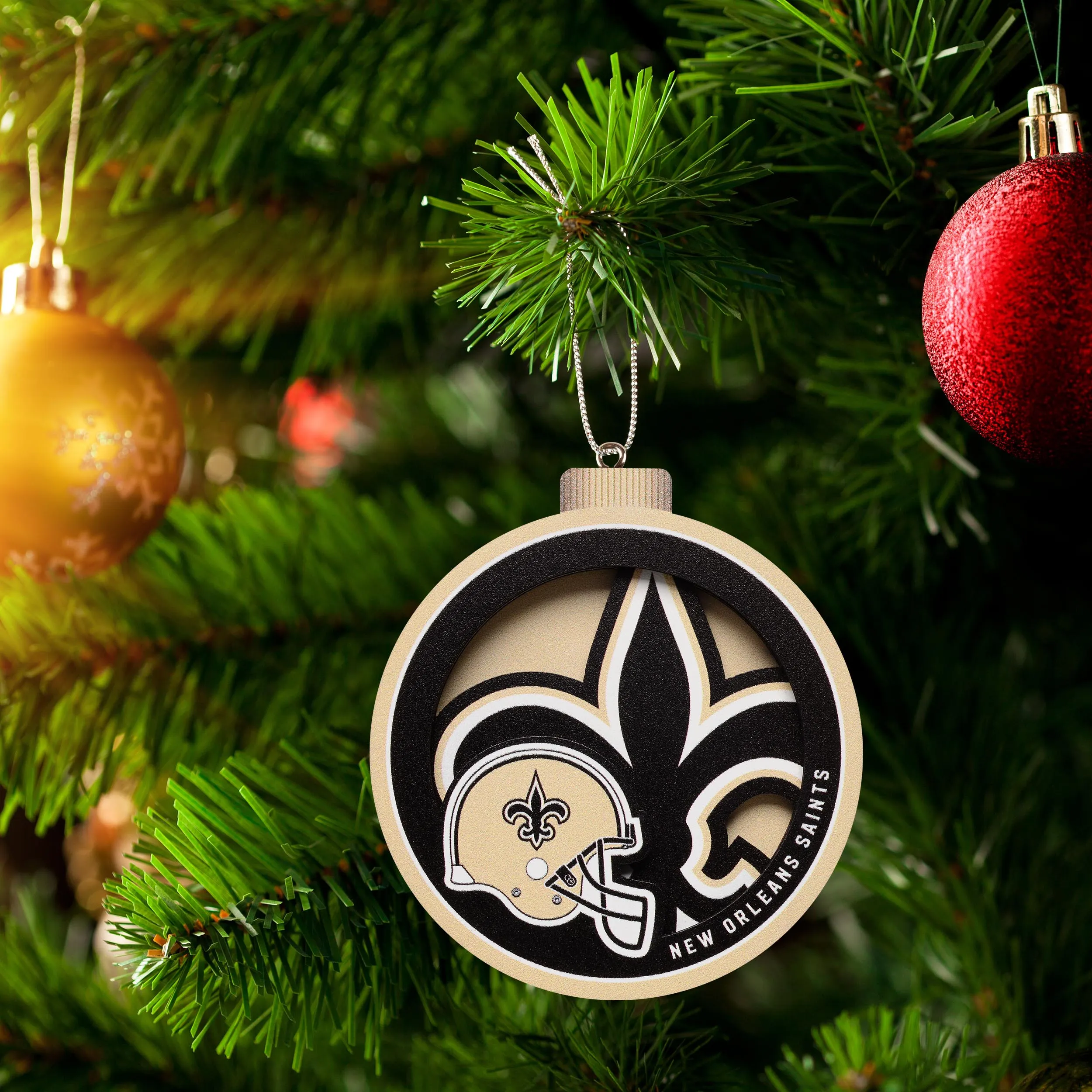 New Orleans Saints NFL YouTheFan! 3D Logo Baumschmuck