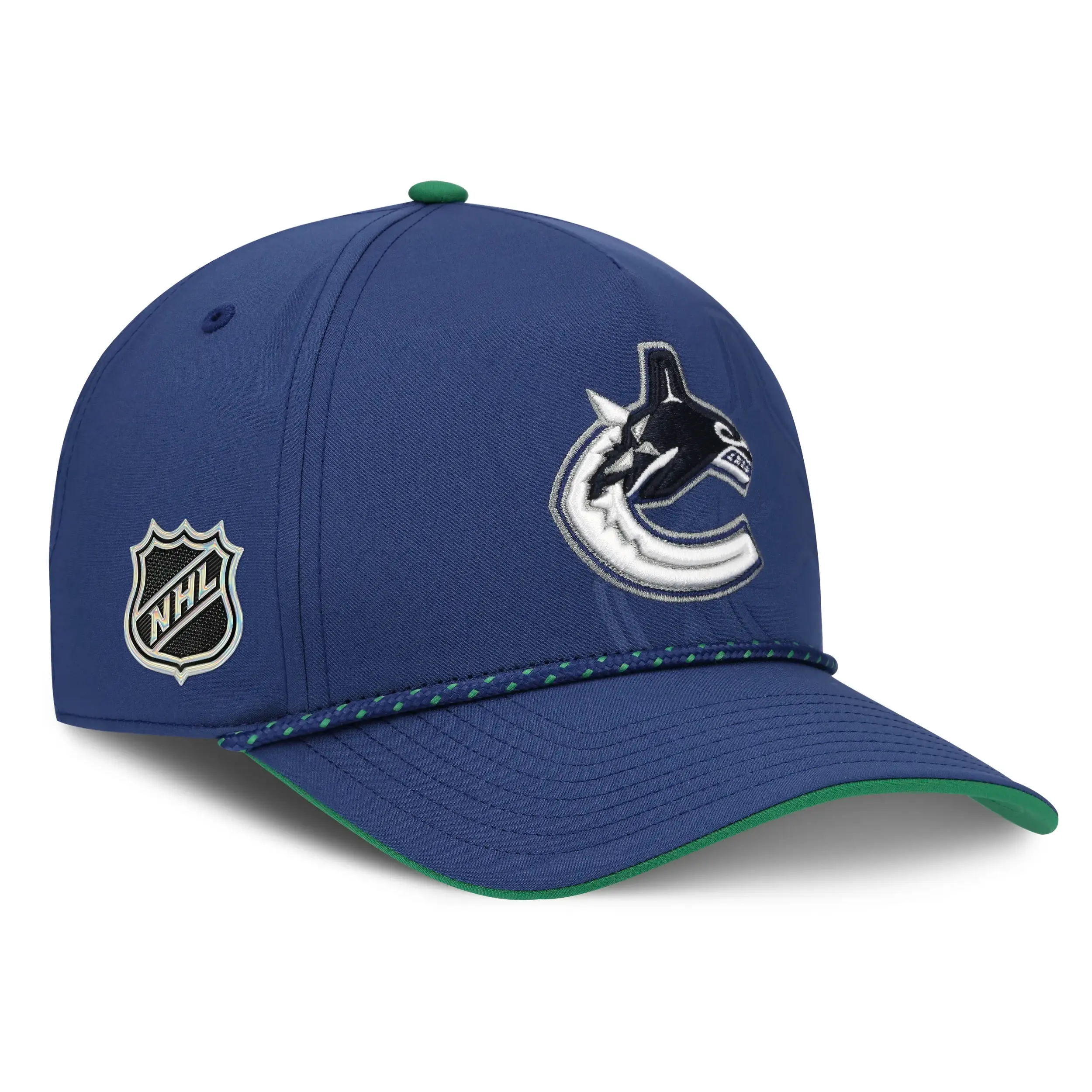 Vancouver Canucks NHL Fanatics Draft 2026 Snapback Blau / Grün