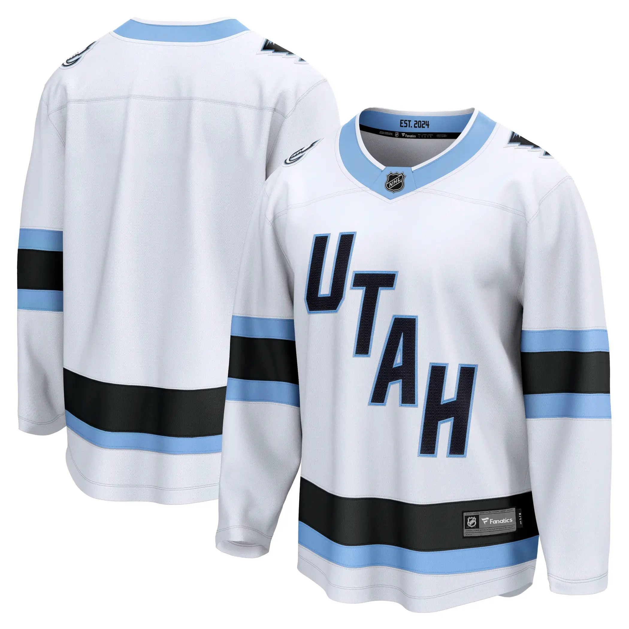 Utah Mammoth NHL Eishockey Fanatics Breakaway Trikot Away Weiß