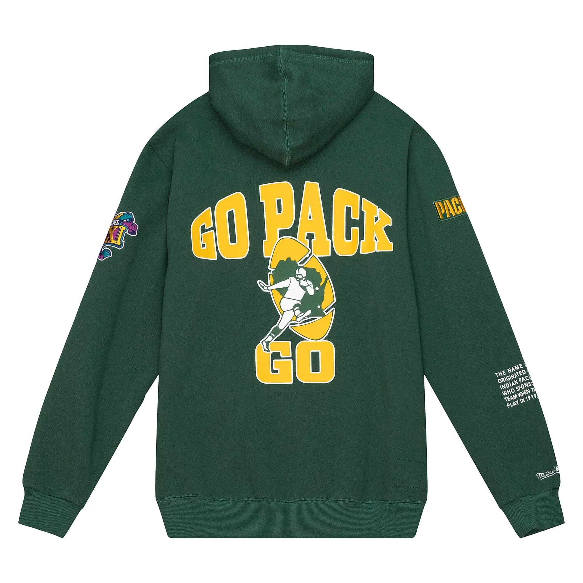 Green Bay Packers NFL Mitchell & Ness Team Origins Fleece Hoodie Grün