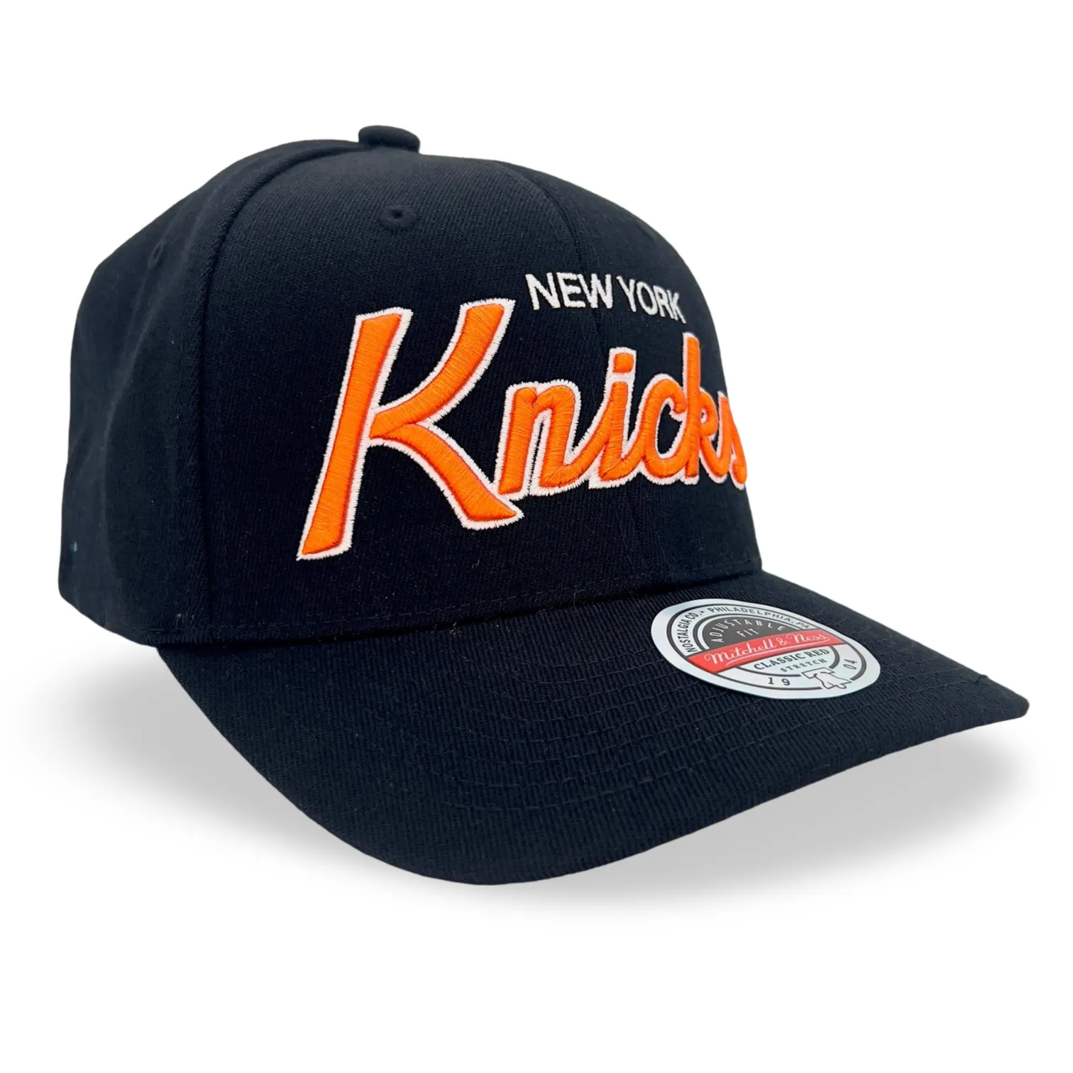 New York Knicks NBA Mitchell & Ness Team Script 2.0 Stretch Snapback