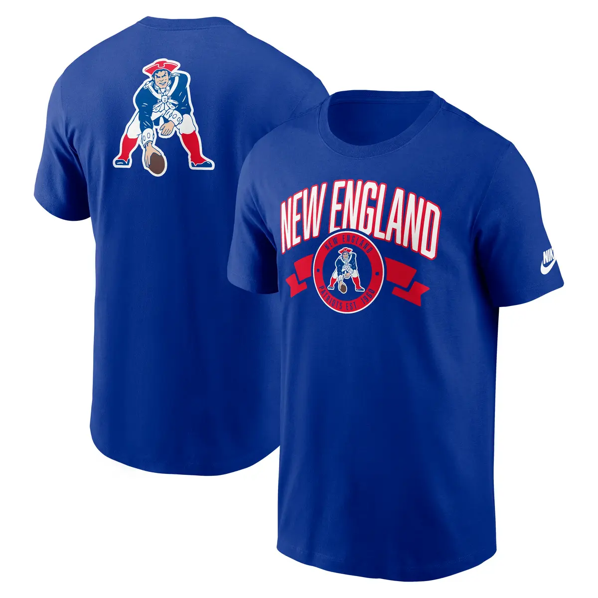 New England Patriots NFL Nike Rewind Front & Back Hit Essential T-Shirt