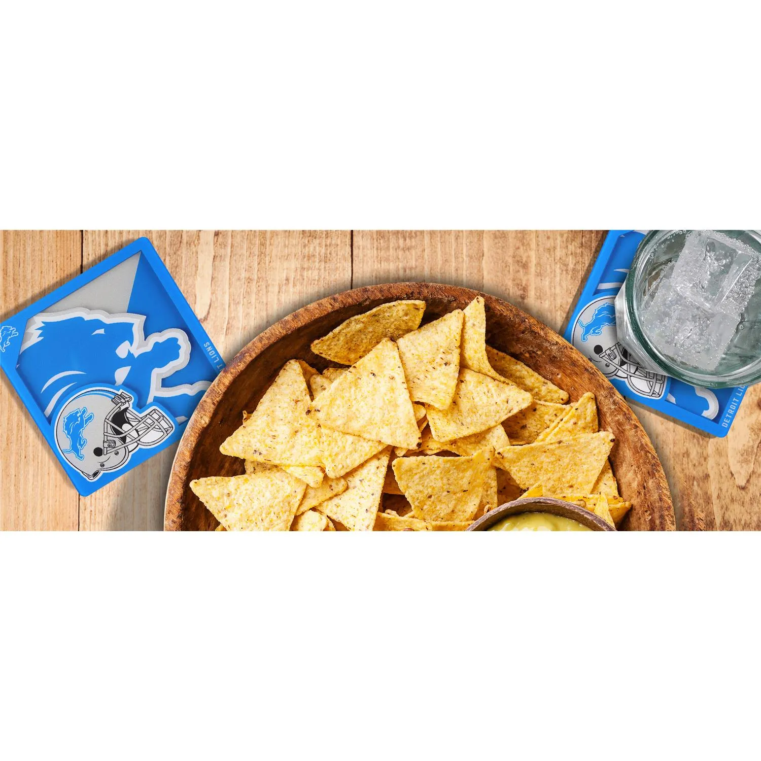 Detroit Lions NFL YouTheFan! Untersetzer 3D Logo (2er-Set)