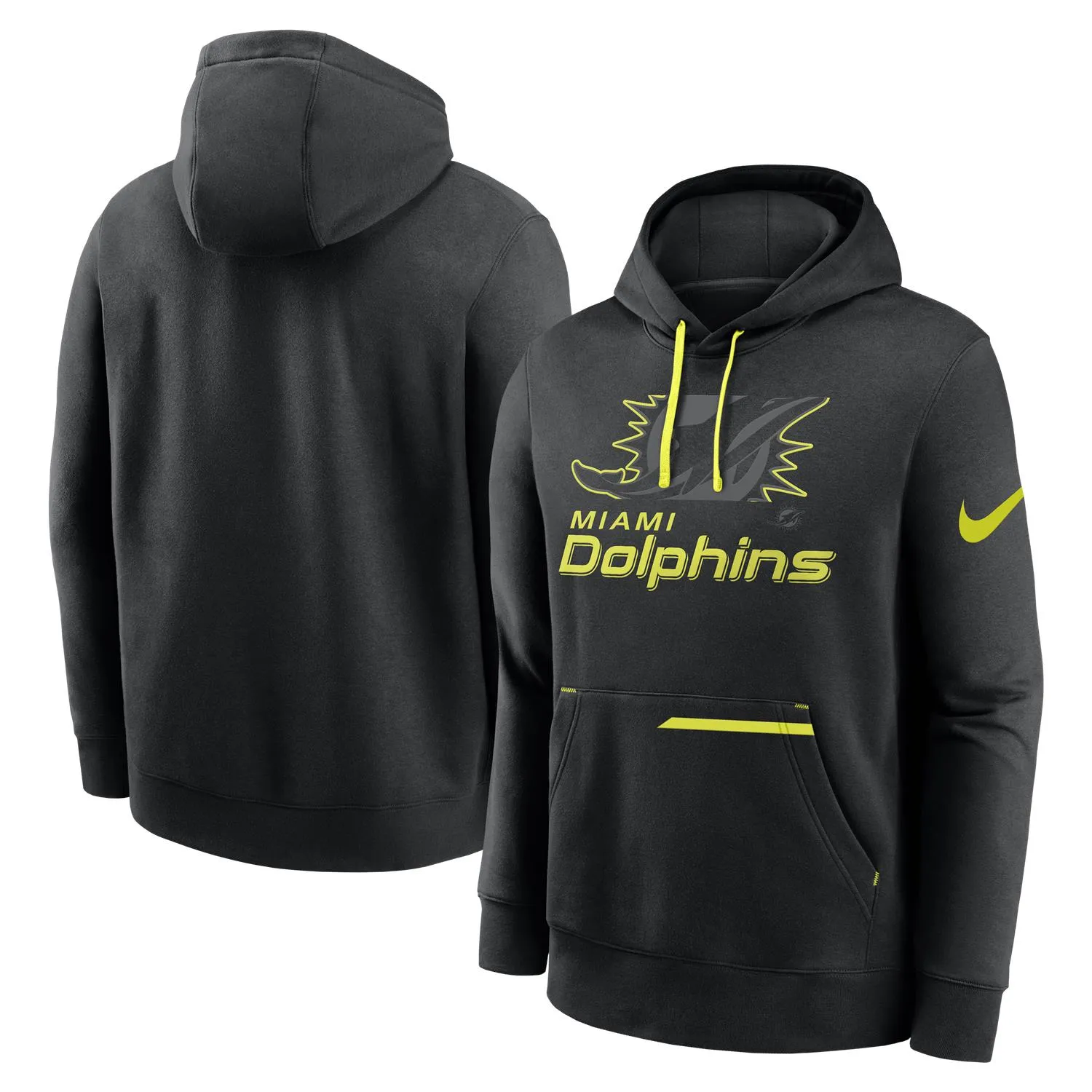 Miami Dolphins NFL Nike Volt Hoodie Schwarz