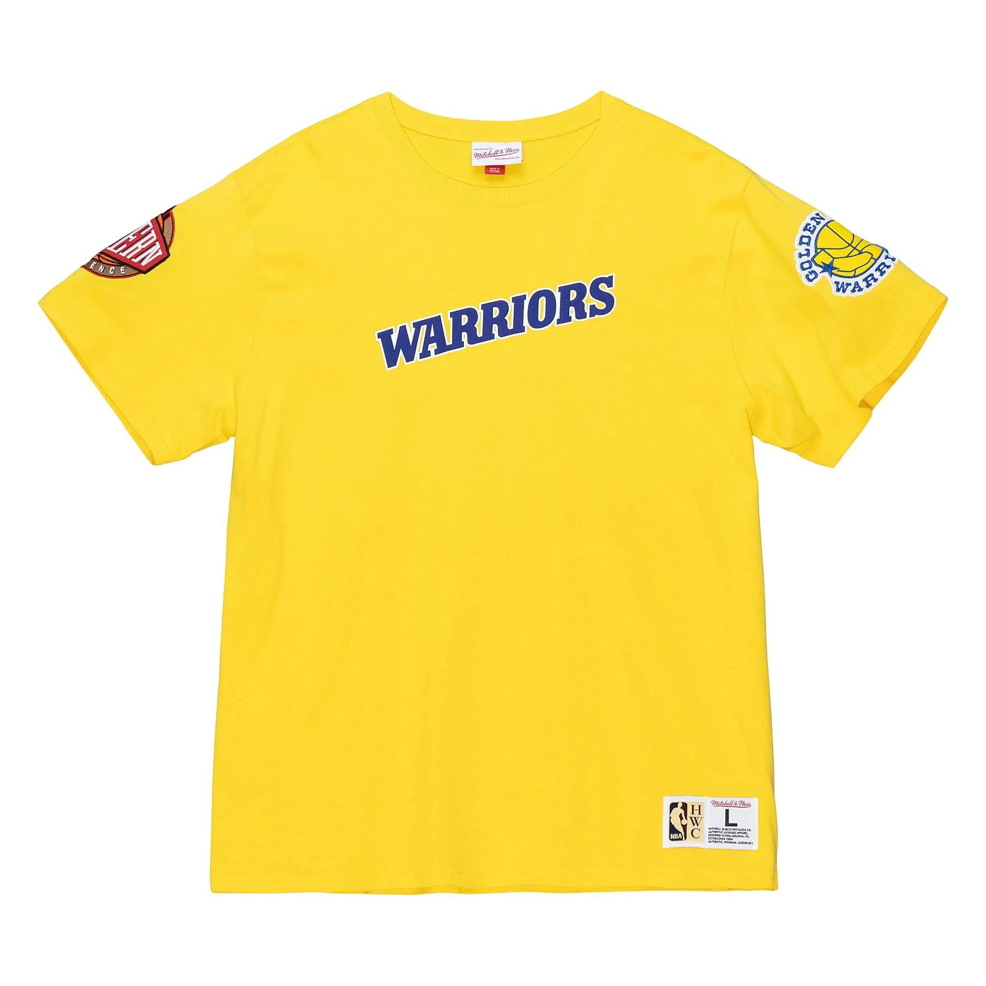 Golden State Warriors NBA Mitchell & Ness Team Origins T-Shirt Gelb