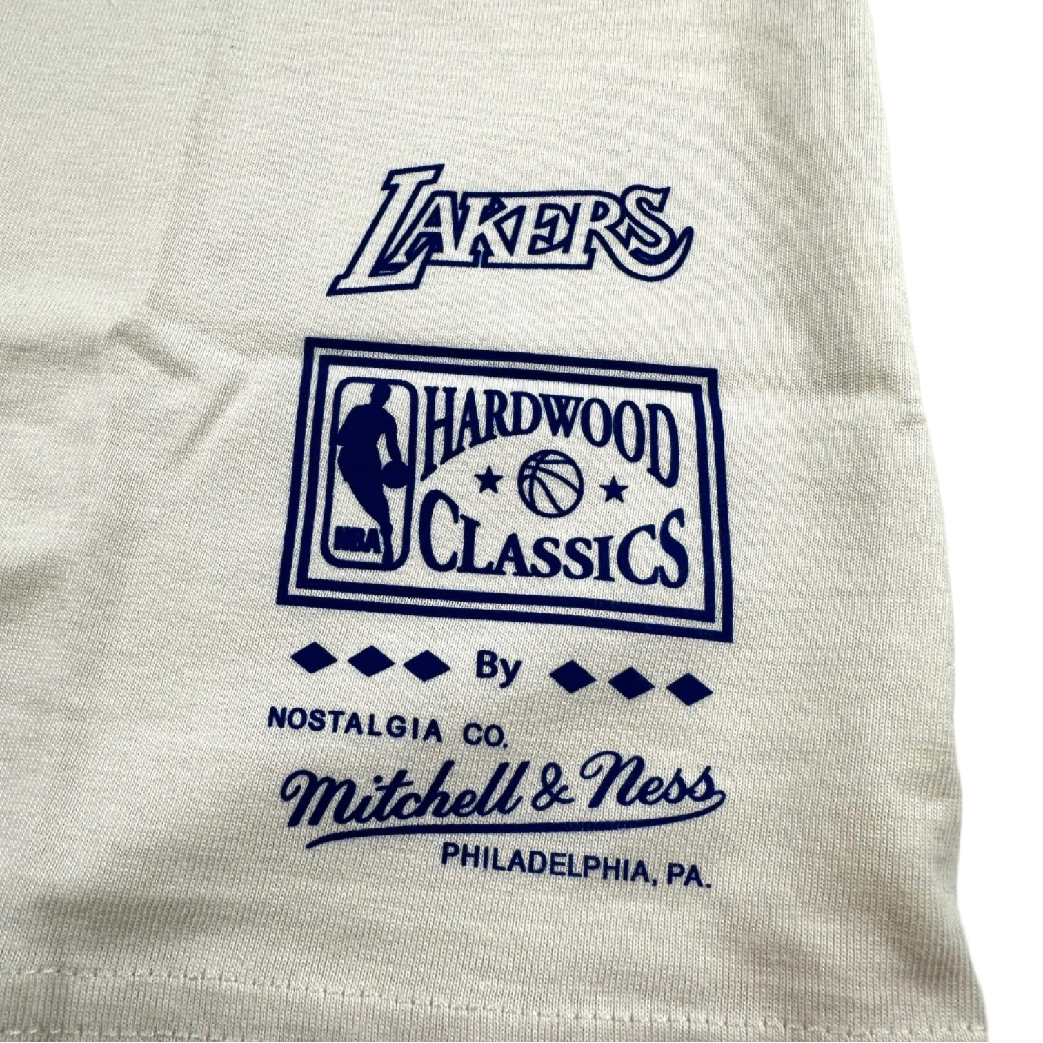 Los Angeles Lakers NBA Mitchell & Ness Americana T-Shirt Weiß Los Angeles Lakers NBA Mitchell & Ness Americana T-Shirt Weiß