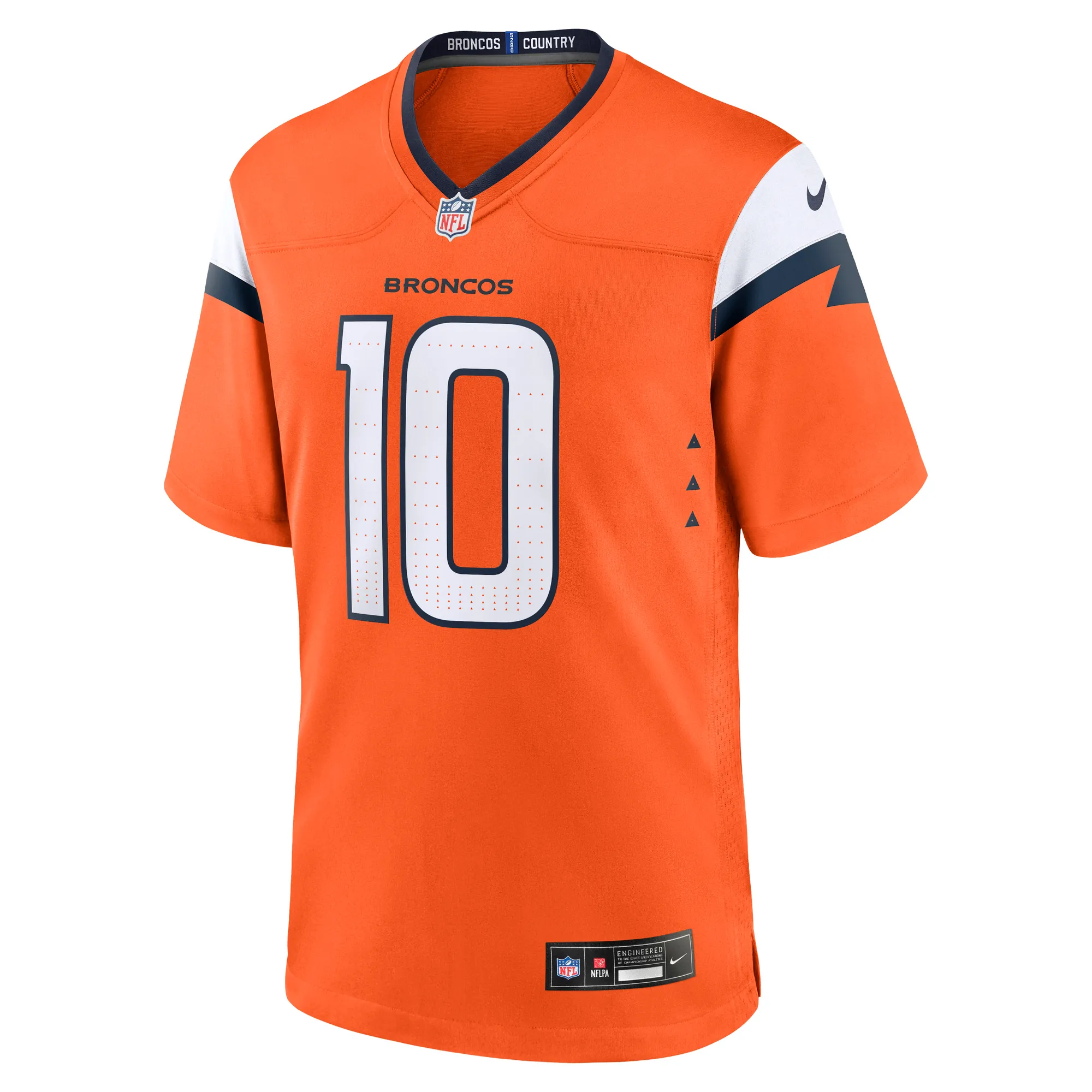Bo Nix #10 Denver Broncos NFL Football Nike Home Game Trikot Orange
