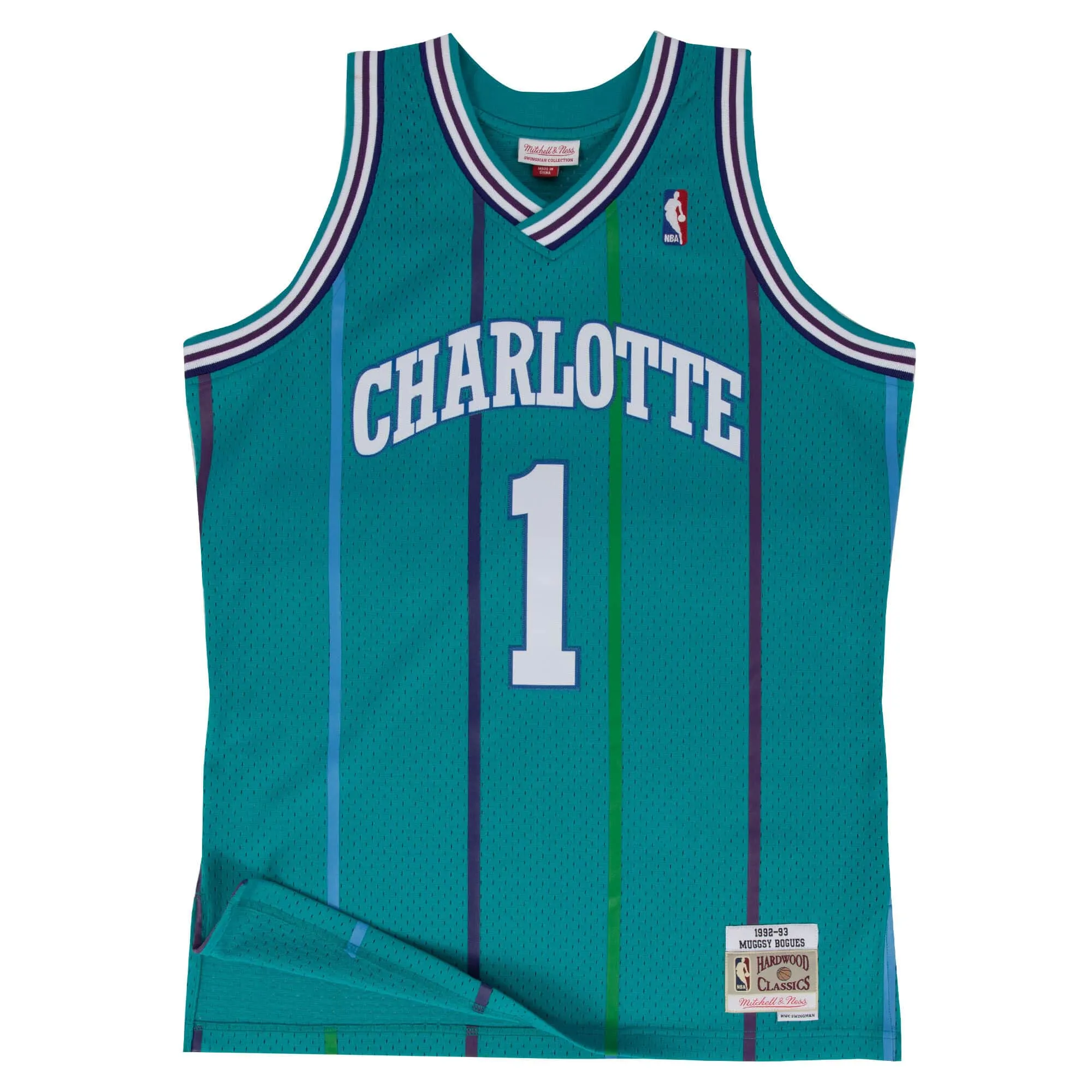 Muggsy Bogues #1 Charlotte Hornets 92 NBA Mitchell & Ness Swingman Trikot Blau