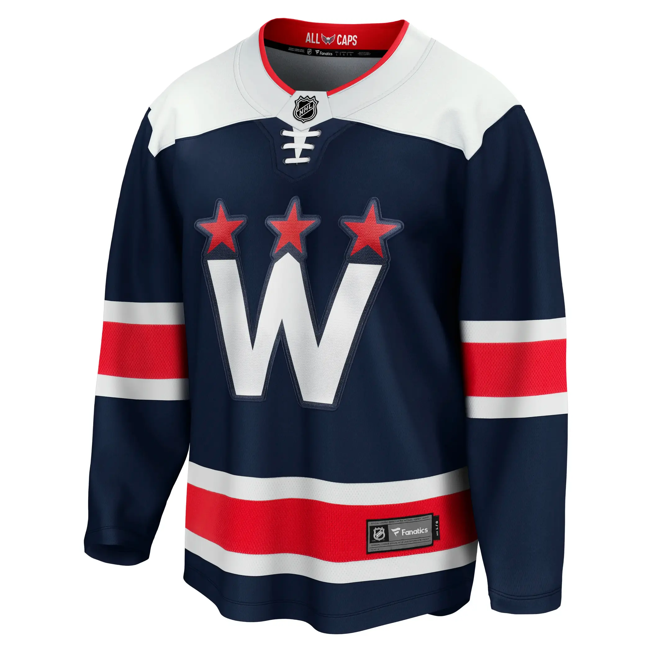 Washington Capitals NHL Eishockey Fanatics Breakaway Trikot Alternate Navy
