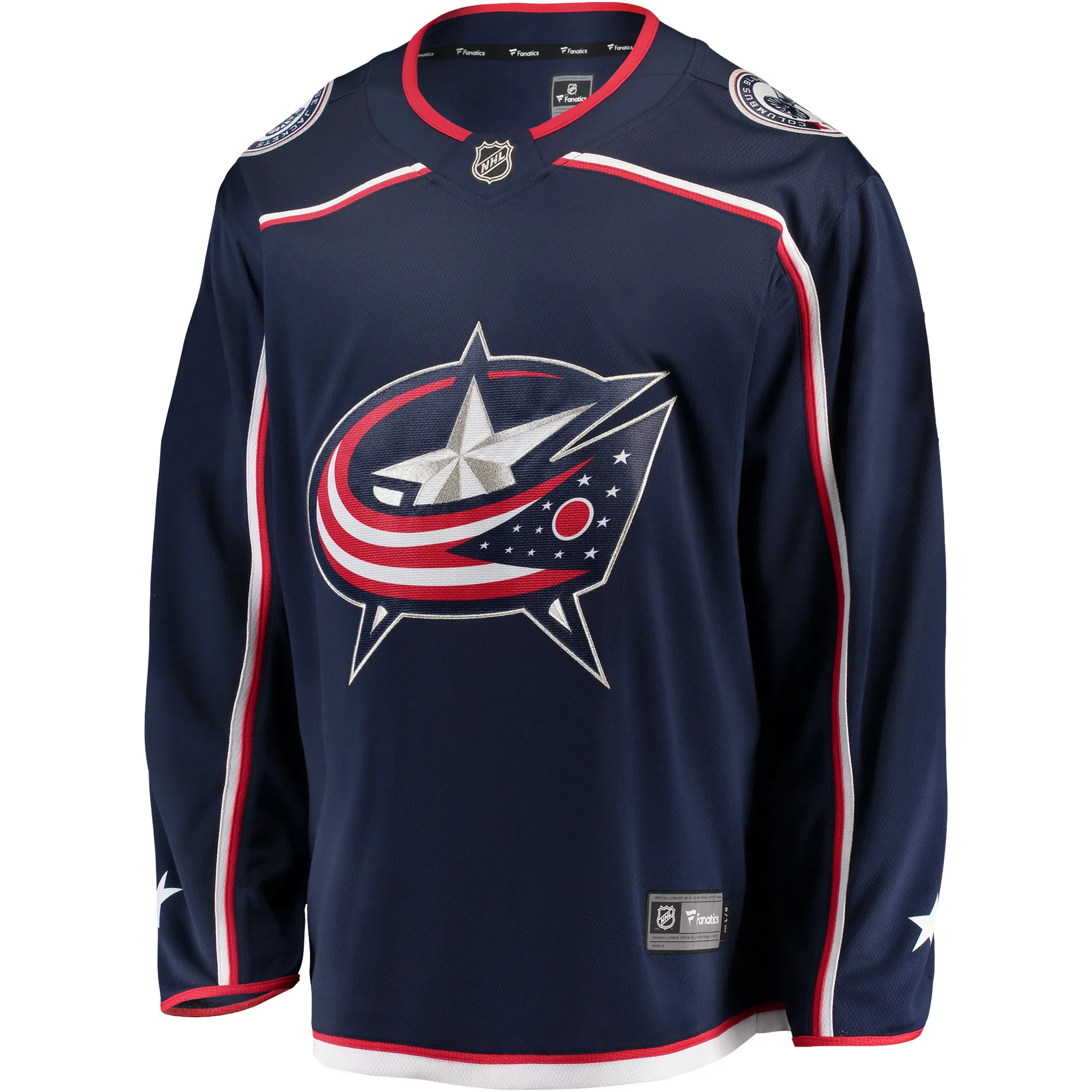 Columbus Blue Jackets NHL Eishockey Fanatics Breakaway Trikot Home Navy