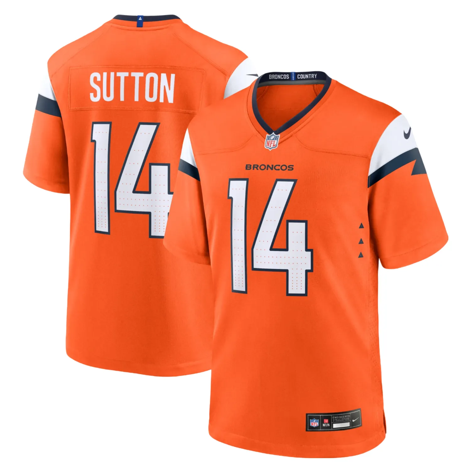 Courtland Sutton #14 Denver Broncos NFL Football Nike Game Trikot Orange