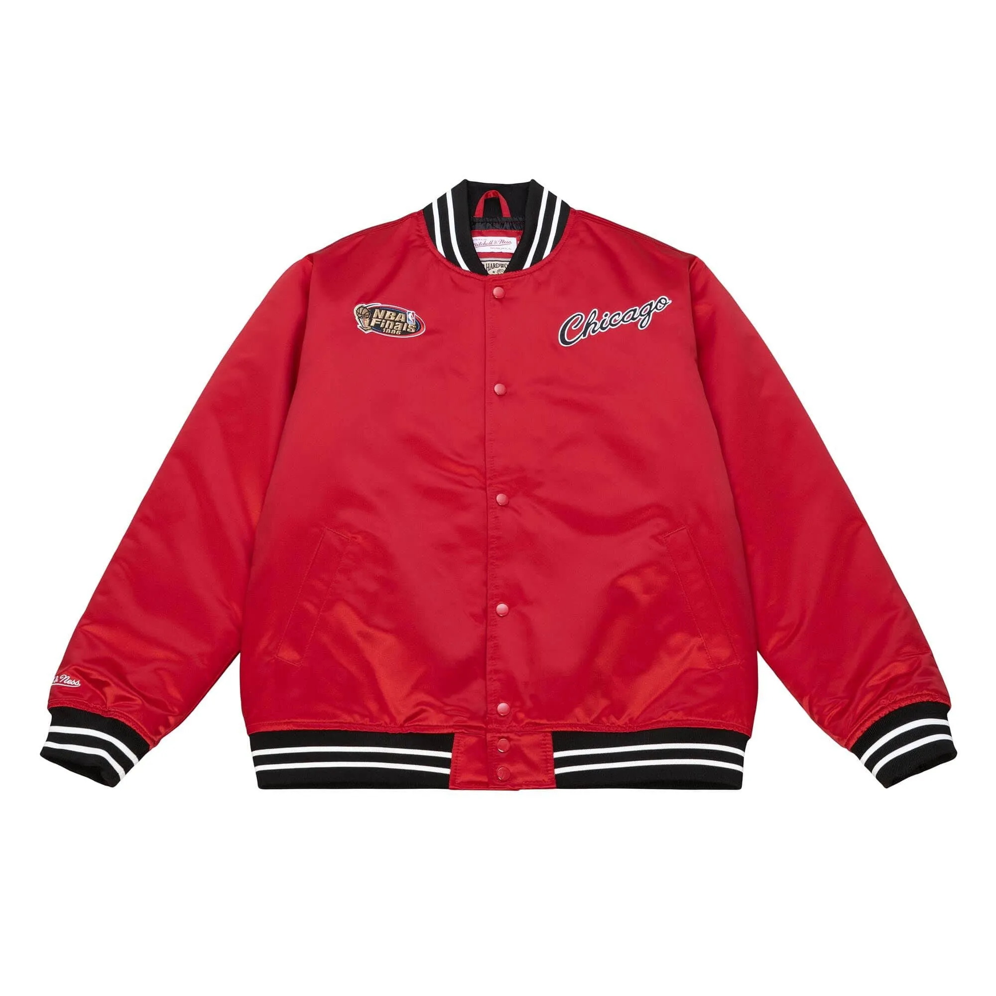Chicago Bulls NBA Mitchell & Ness Heavyweight Satin Jacke Rot Chicago Bulls NBA Mitchell & Ness Heavyweight Satin Jacke Rot