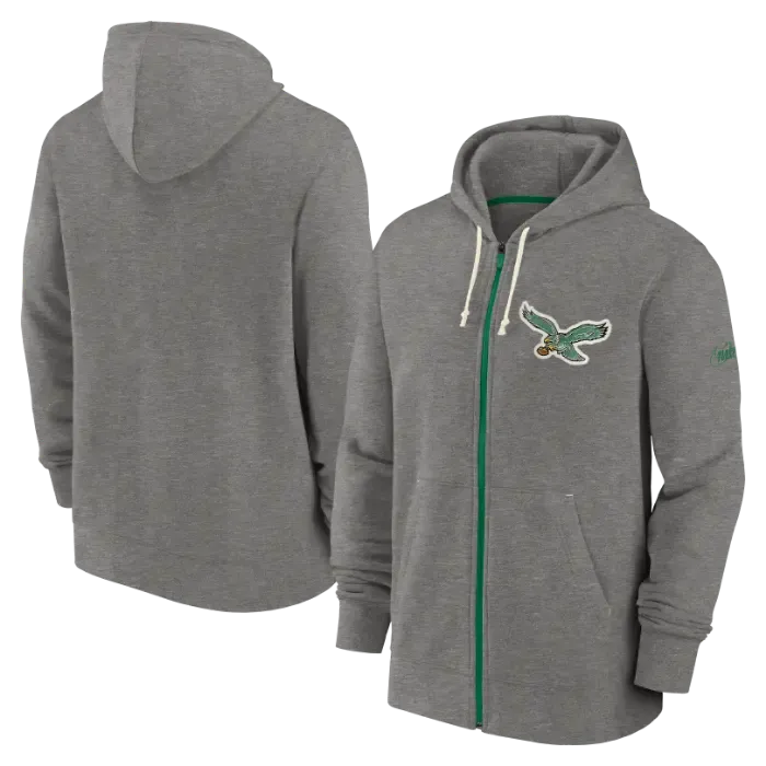 Philadelphia Eagles NFL Nike Historic Full-Zip Fleece Hoodie