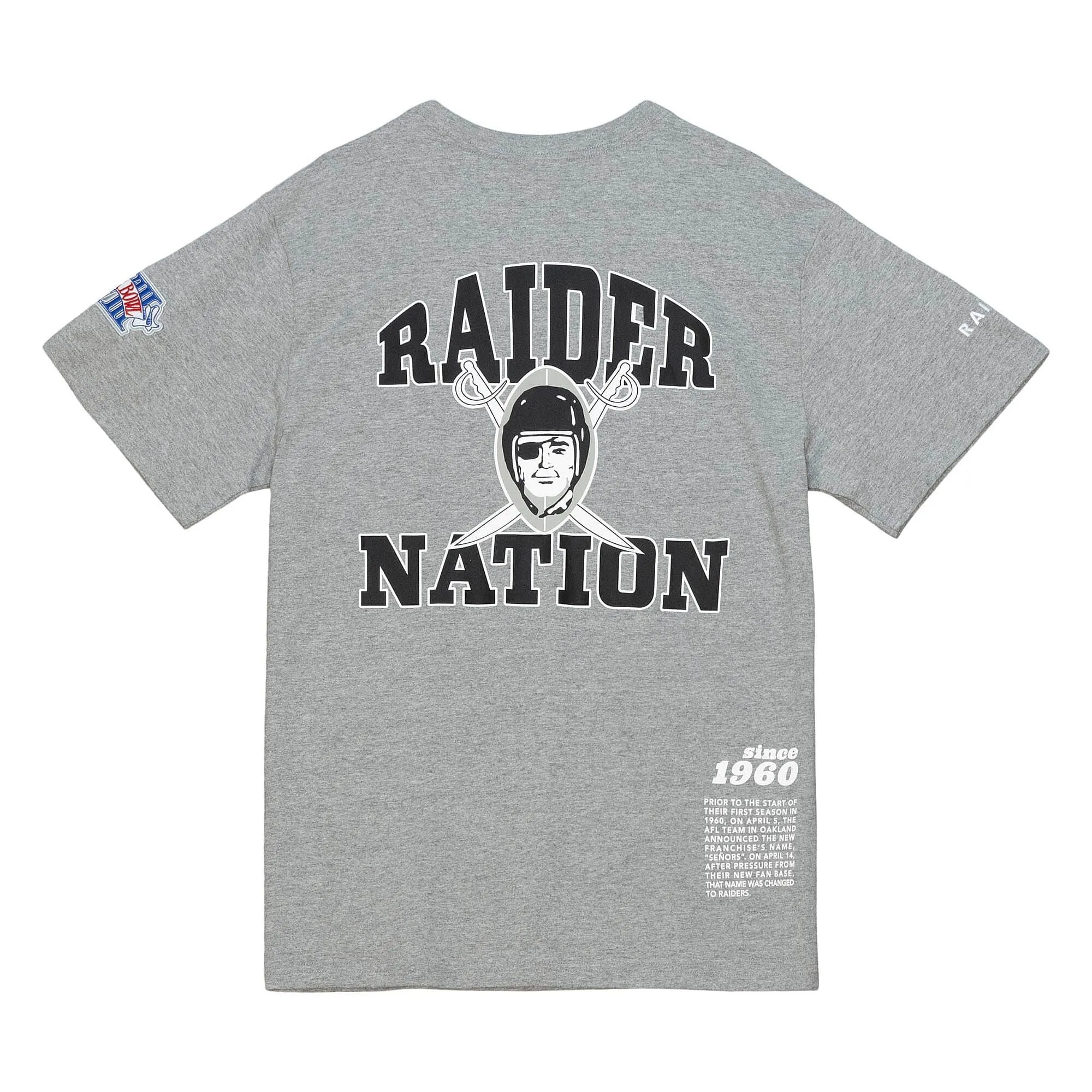 Las Vegas Raiders NFL Mitchell & Ness Team Origins T-Shirt Grau