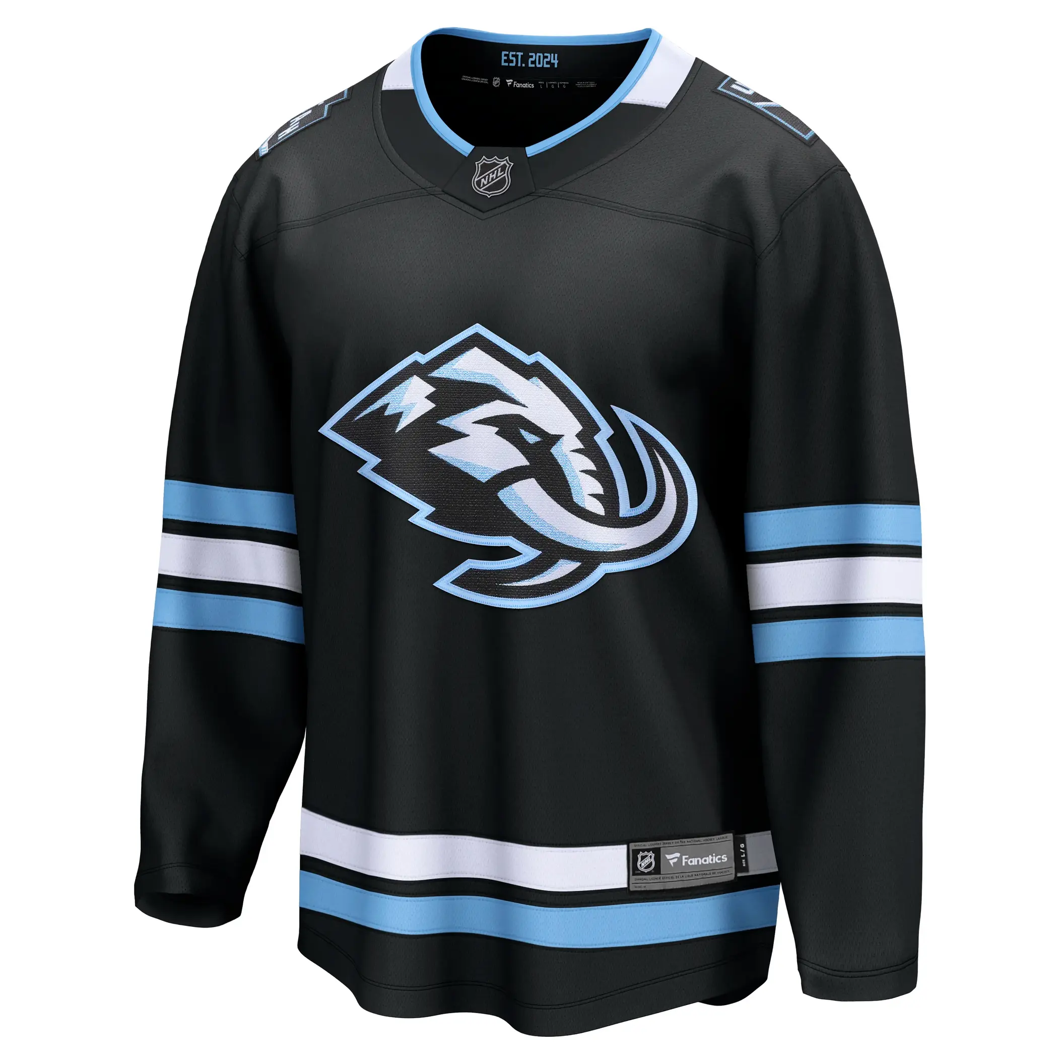 Utah Mammoth NHL Eishockey Fanatics Breakaway Trikot Home Schwarz