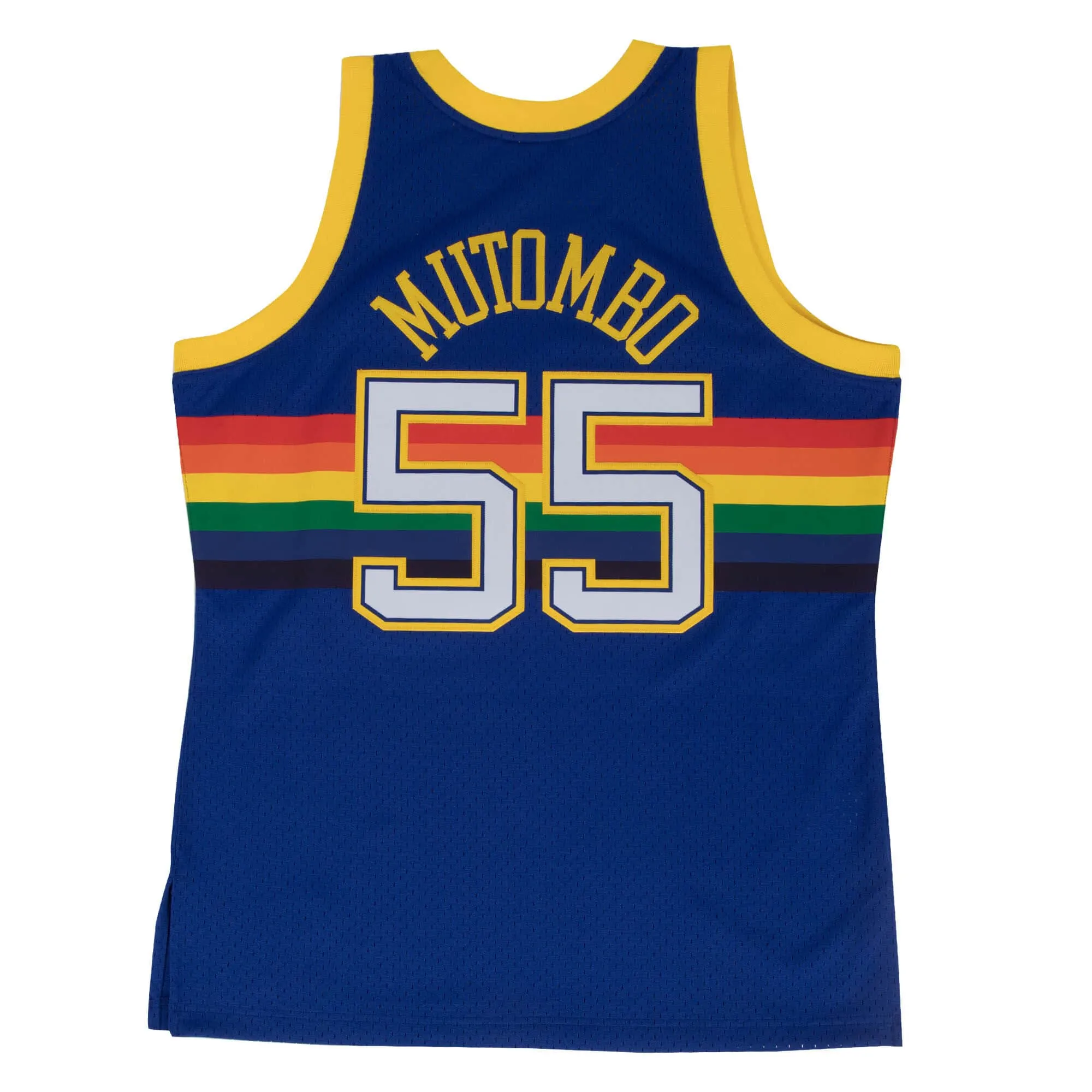 Dikembe Mutombo #51 Denver Nuggets 91 NBA Mitchell & Ness Swingman Trikot Blau