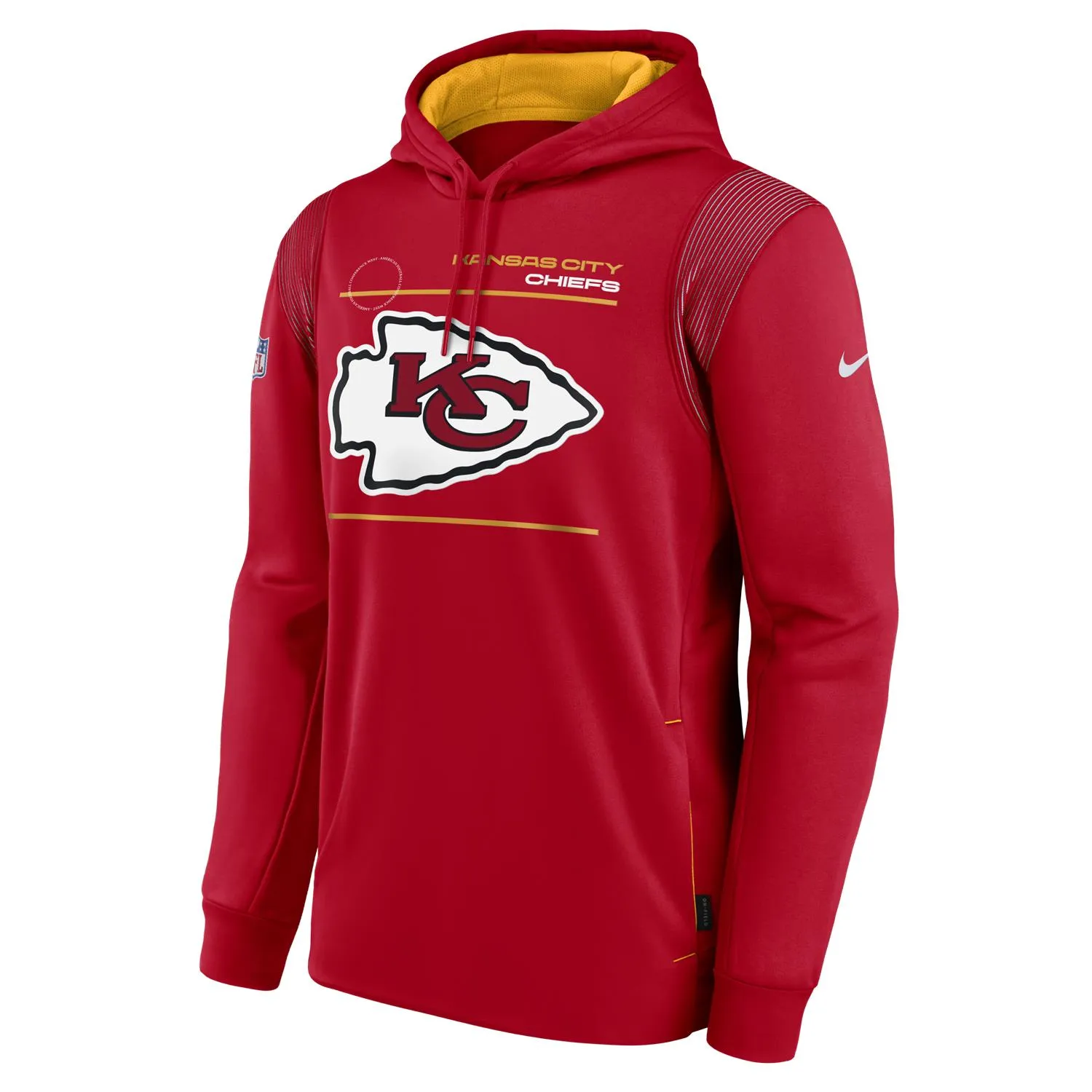 Kansas City Chiefs NFL Nike Sideline 2021 Therma Hoodie Rot