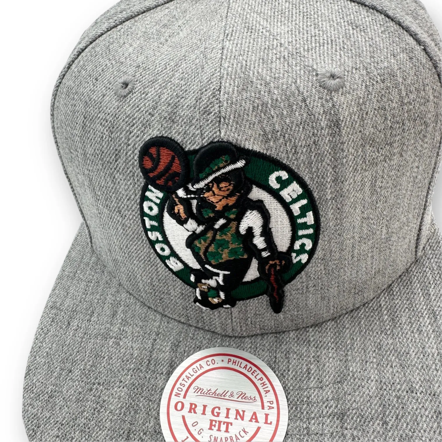 Boston Celtics NBA Mitchell & Ness Team Heather 2.0 Snapback