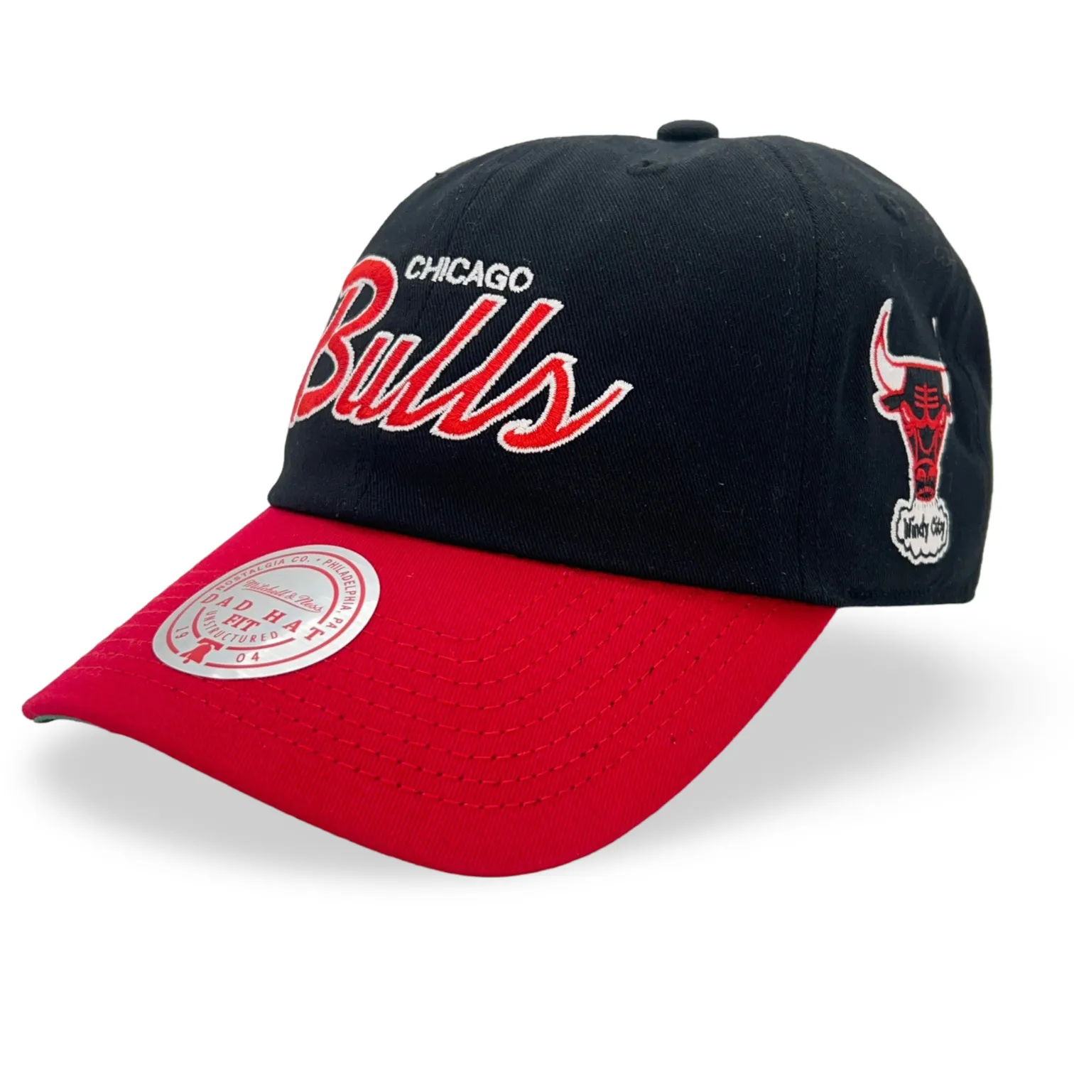 Chicago Bulls NBA Mitchell & Ness Team Script 2.0 Dad Strapback HWC Chicago Bulls NBA Mitchell & Ness Team Script 2.0 Dad Strapback HWC