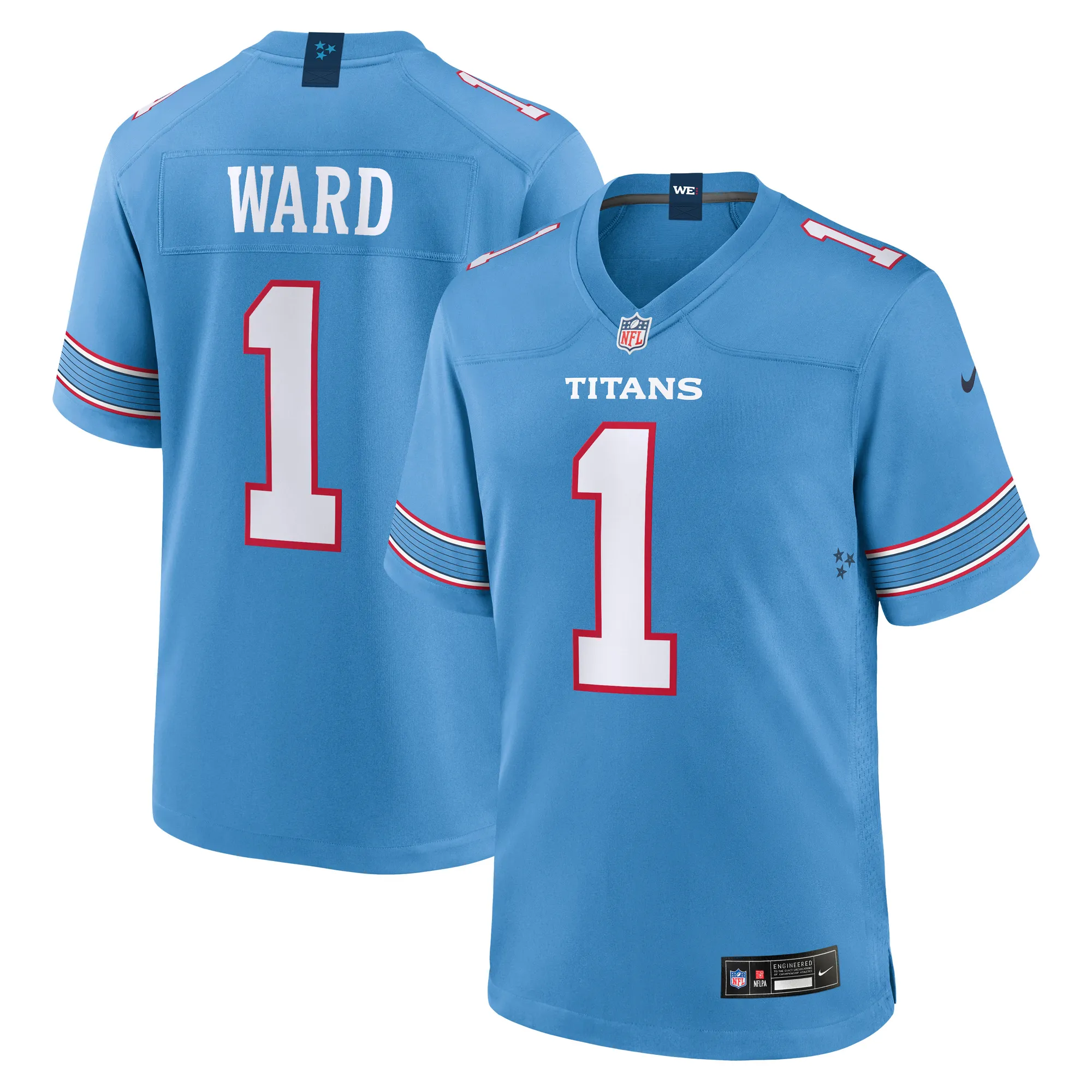 Cam Ward #1 Tennessee Titans NFL Football Nike Home Game Trikot Hellblau