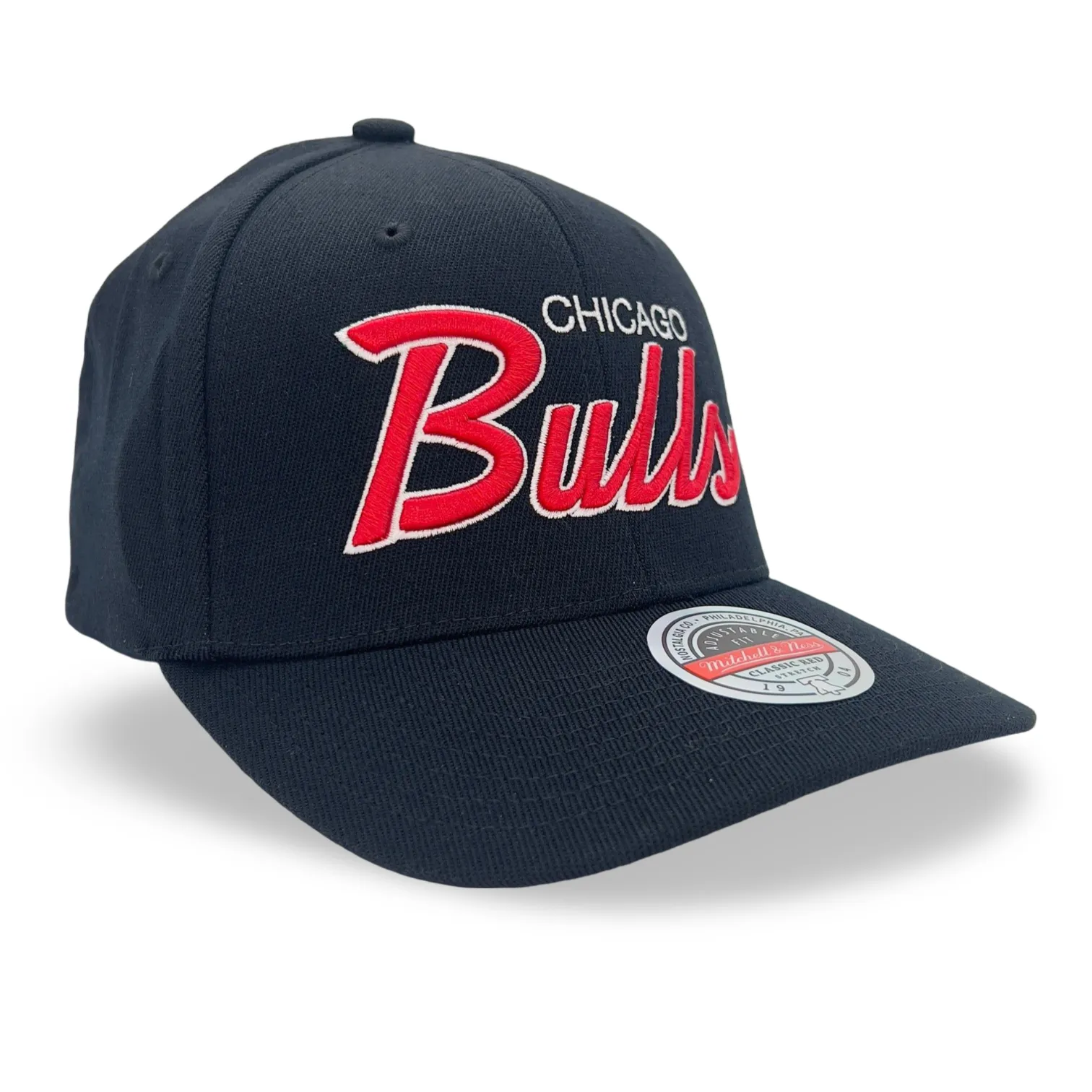 Chicago Bulls NBA Mitchell & Ness Team Script 2.0 Stretch Snapback Chicago Bulls NBA Mitchell & Ness Team Script 2.0 Stretch Snapback