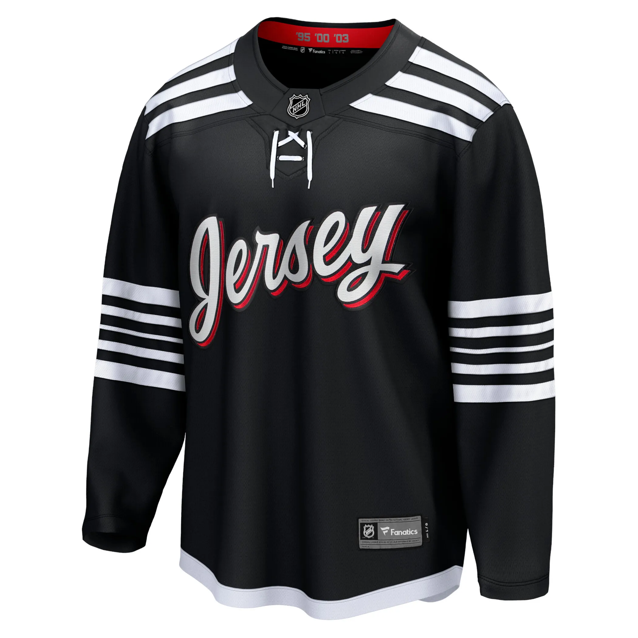 New Jersey Devils NHL Eishockey Fanatics Breakaway Trikot Alternate Schwarz