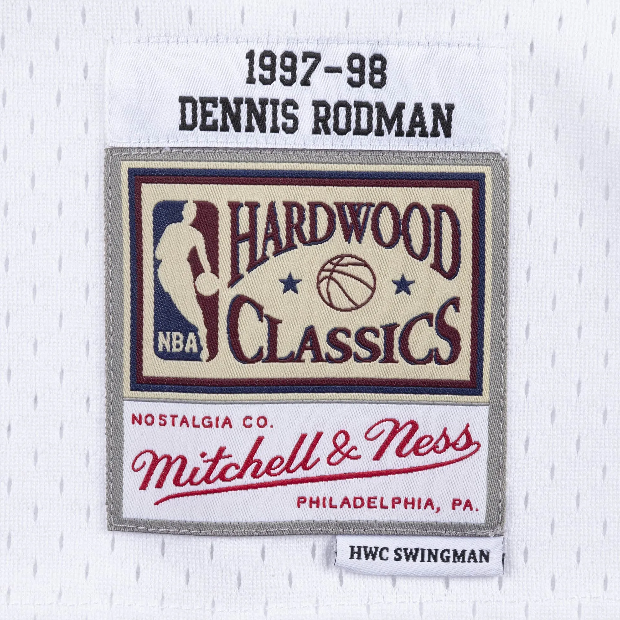 Dennis Rodman #91 Chicago Bulls 97-98 NBA Mitchell & Ness Swingman Trikot Weiß Dennis Rodman #91 Chicago Bulls 97-98 NBA Mitchell & Ness Swingman Trikot Weiß