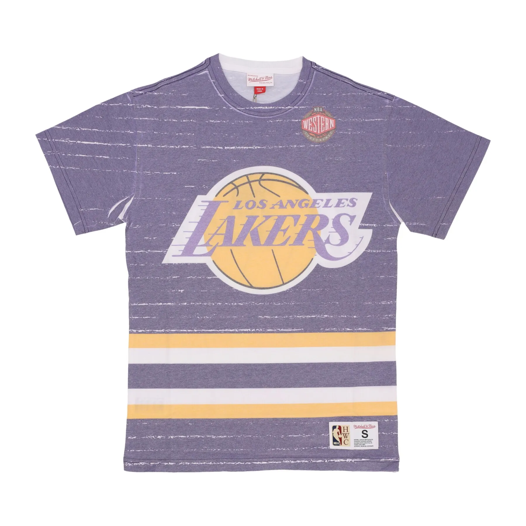 Los Angeles Lakers NBA Mitchell & Ness Jumbotron 3.0 Sublimated T-Shirt Los Angeles Lakers NBA Mitchell & Ness Jumbotron 3.0 Sublimated T-Shirt