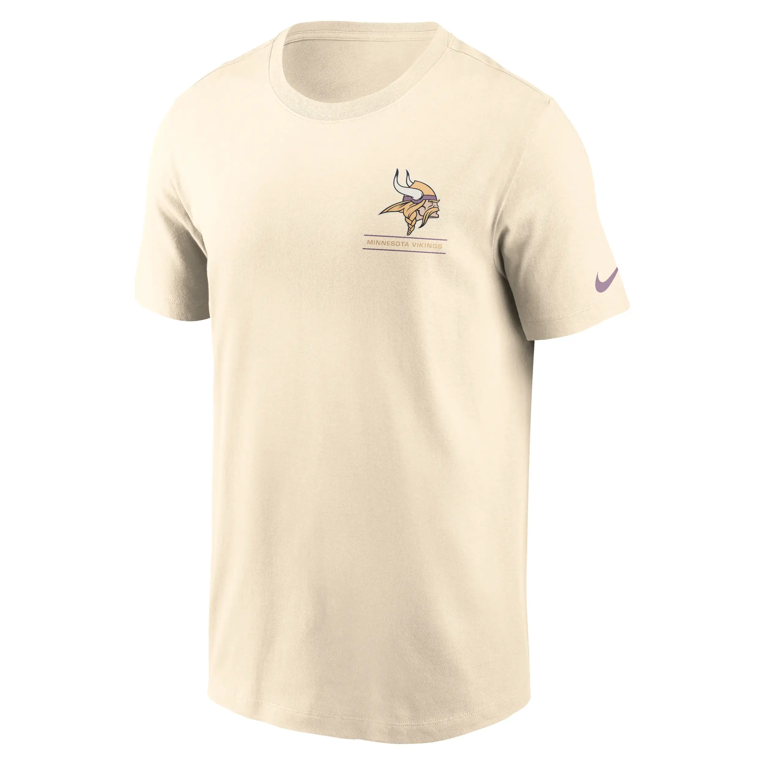Minnesota Vikings NFL Nike Freestyle Club Crew T-Shirt Cremeweiß