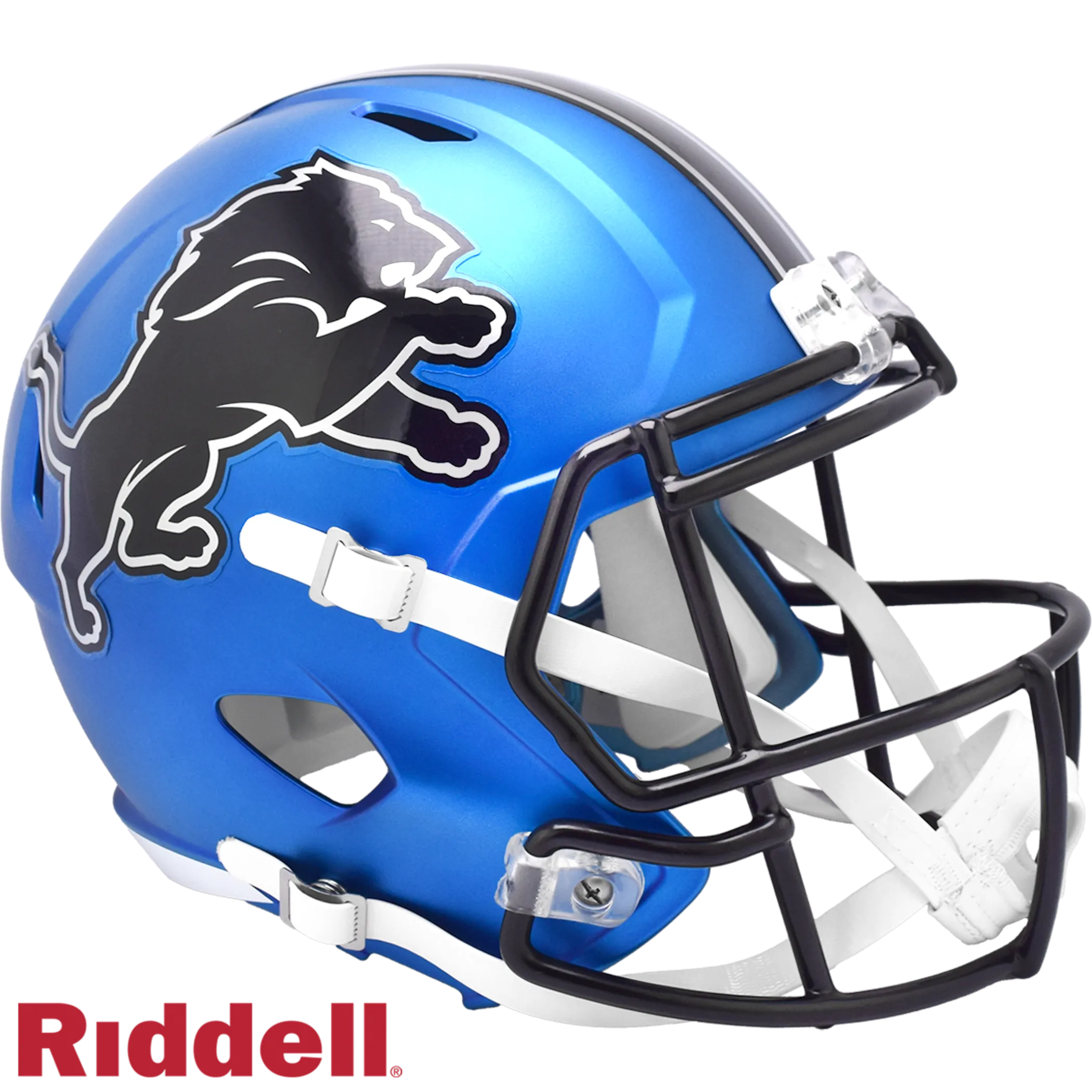 Detroit Lions NFL Riddell On Field Alternate Speed Replica Helm Blau