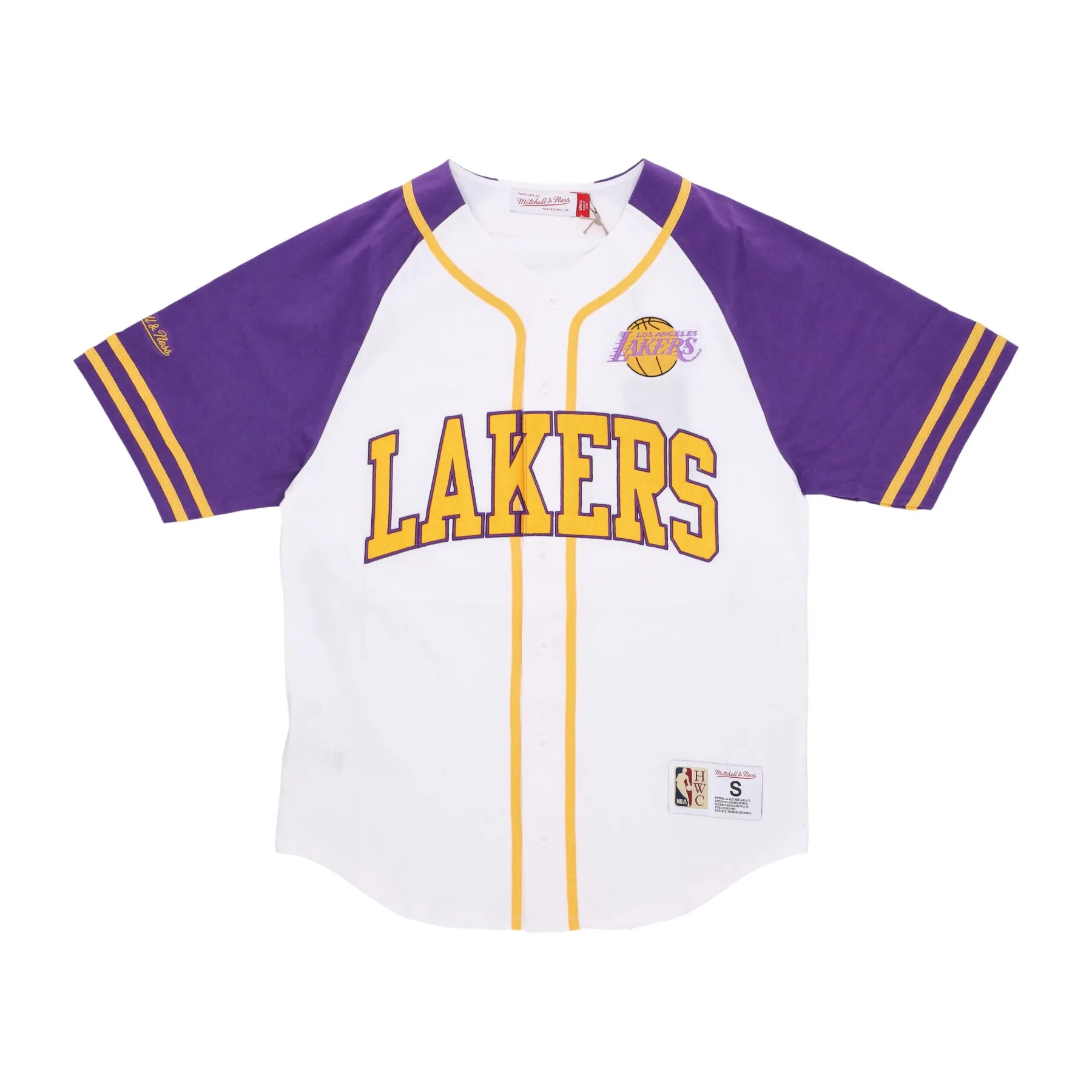 Los Angeles Lakers NBA Mitchell & Ness Practice Day Button Front Trikot Los Angeles Lakers NBA Mitchell & Ness Practice Day Button Front Trikot