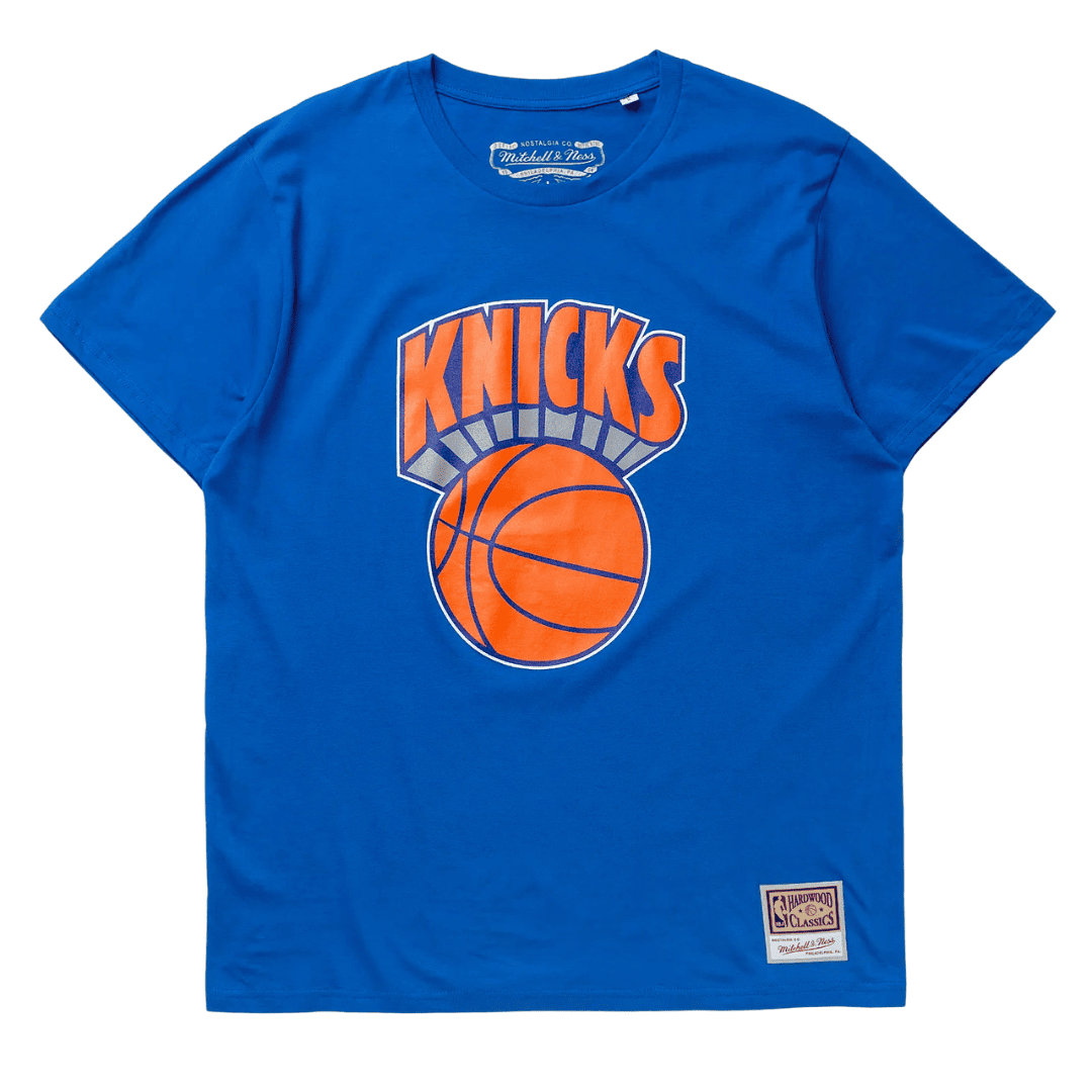 New York Knicks NBA Mitchell & Ness Team Logo T-Shirt Blau