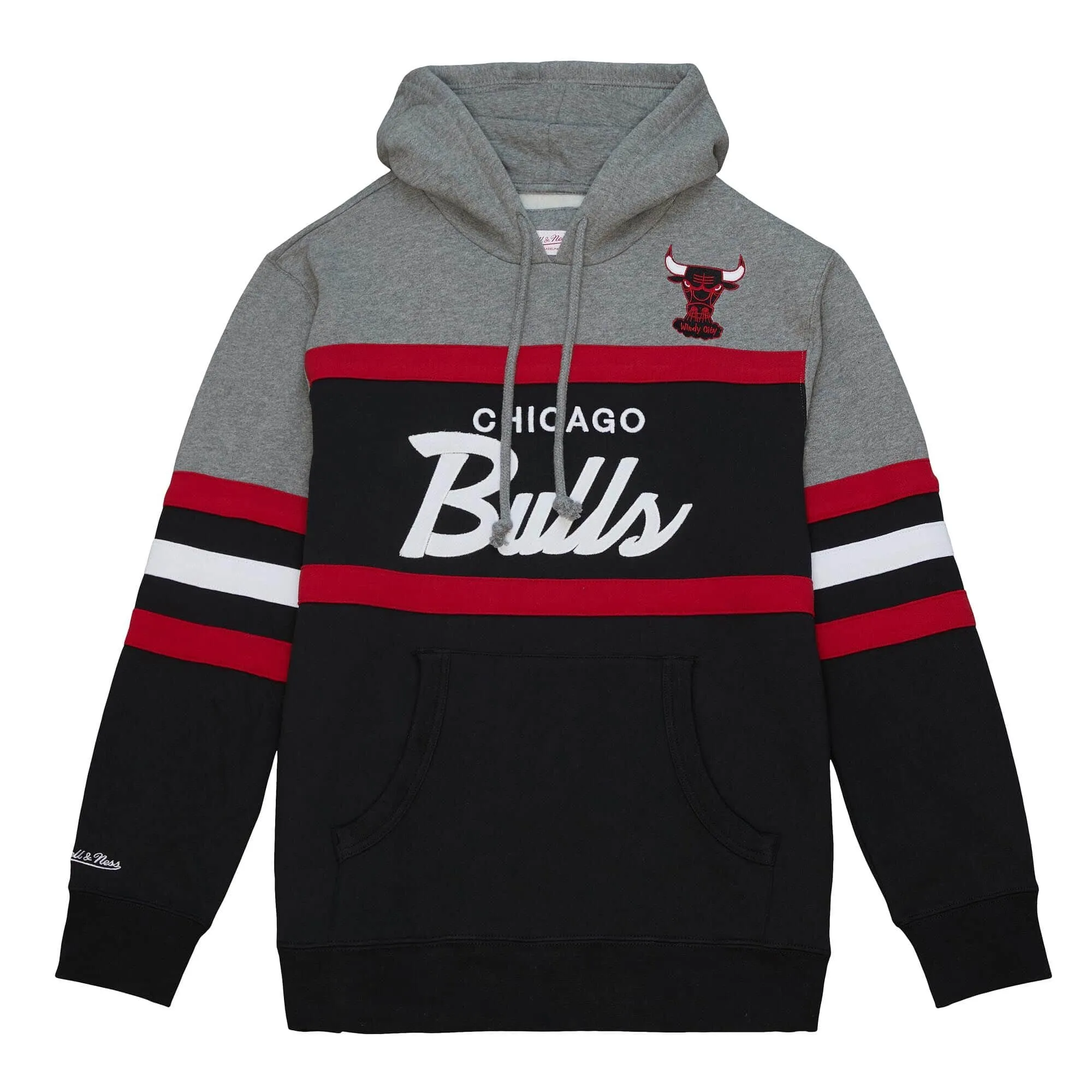Chicago Bulls NBA Mitchell & Ness Head Coach Hoodie Schwarz Chicago Bulls NBA Mitchell & Ness Head Coach Hoodie Schwarz