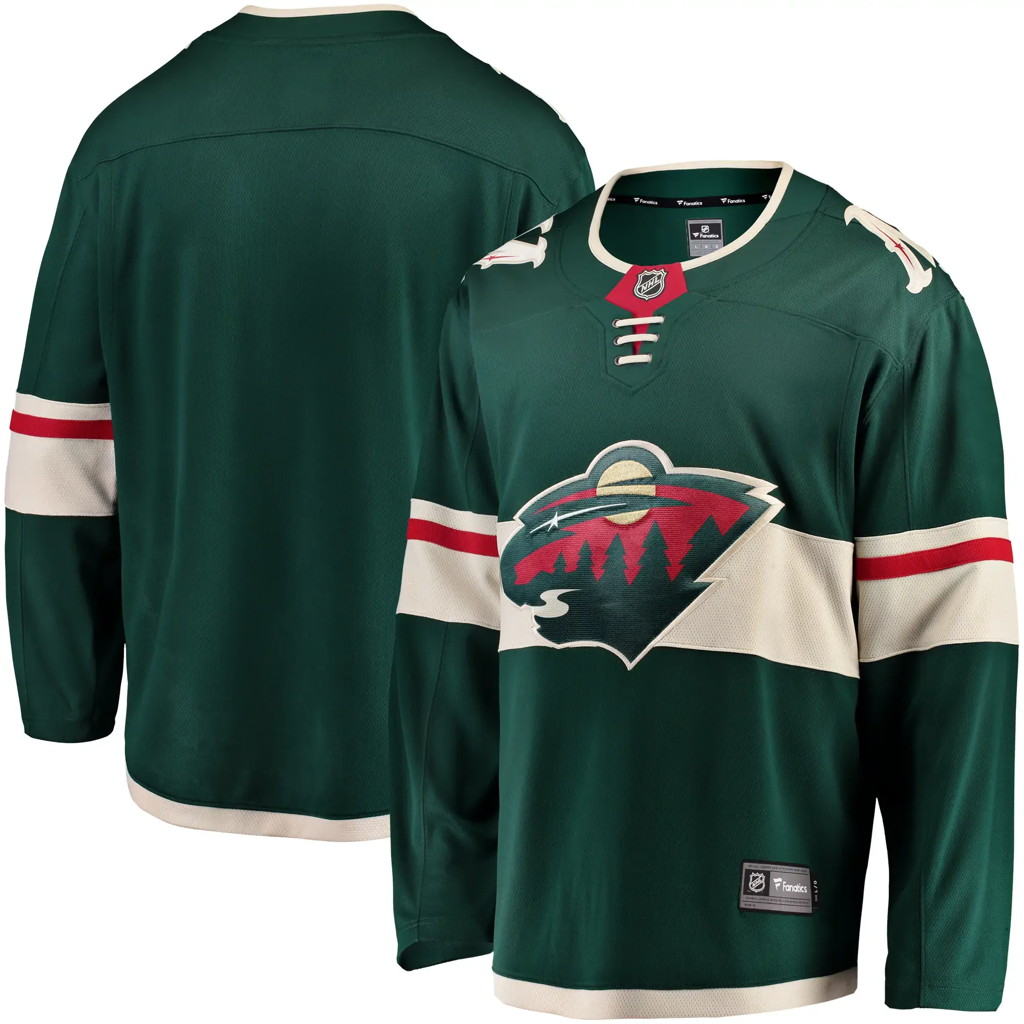 Minnesota Wild NHL Eishockey Fanatics Breakaway Trikot Home Grün
