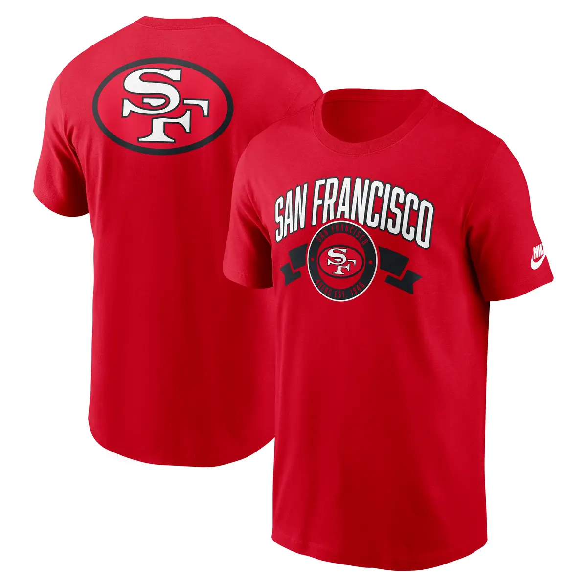 San Francisco 49ers NFL Nike Rewind Front & Back Hit Essential T-Shirt