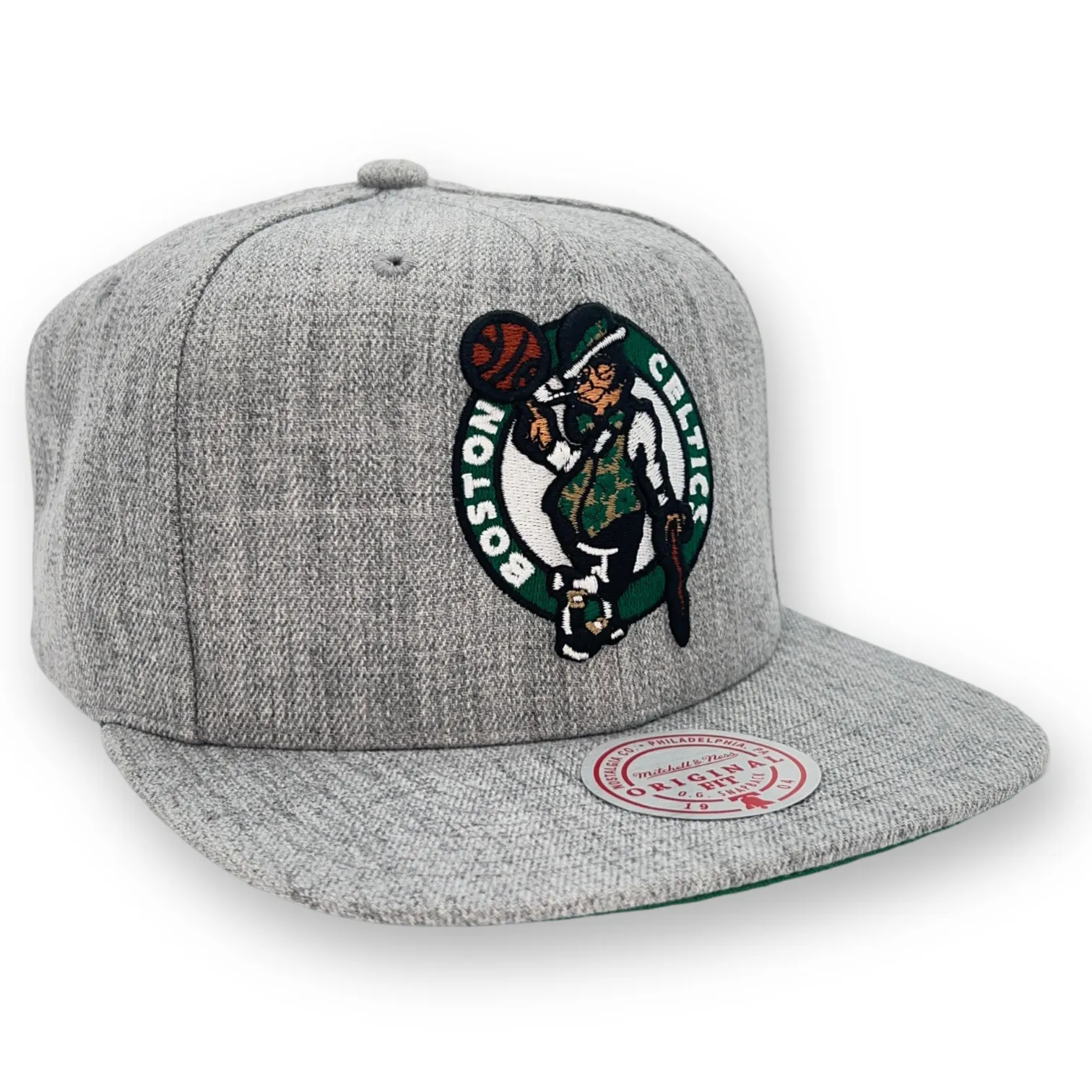 Boston Celtics NBA Mitchell & Ness Team Heather 2.0 Snapback