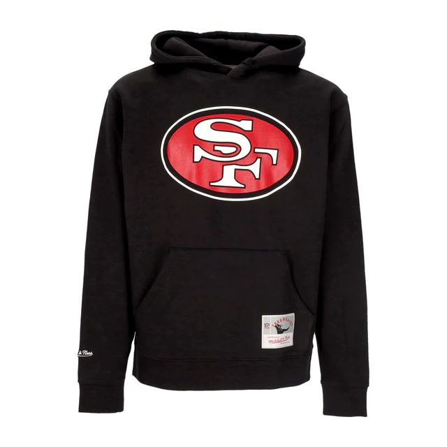 San Francisco 49ers NFL Mitchell & Ness Team Logo Hoodie Schwarz