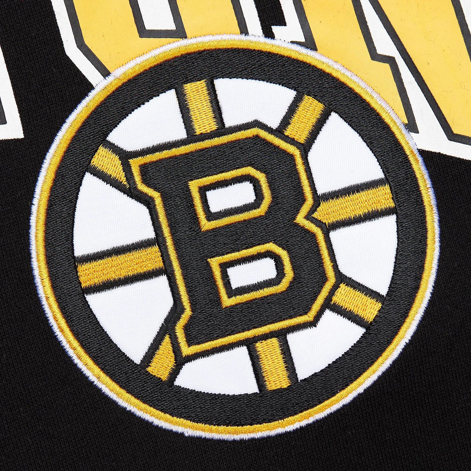 Boston Bruins NHL Mitchell & Ness Premium Fleece Hoodie Schwarz