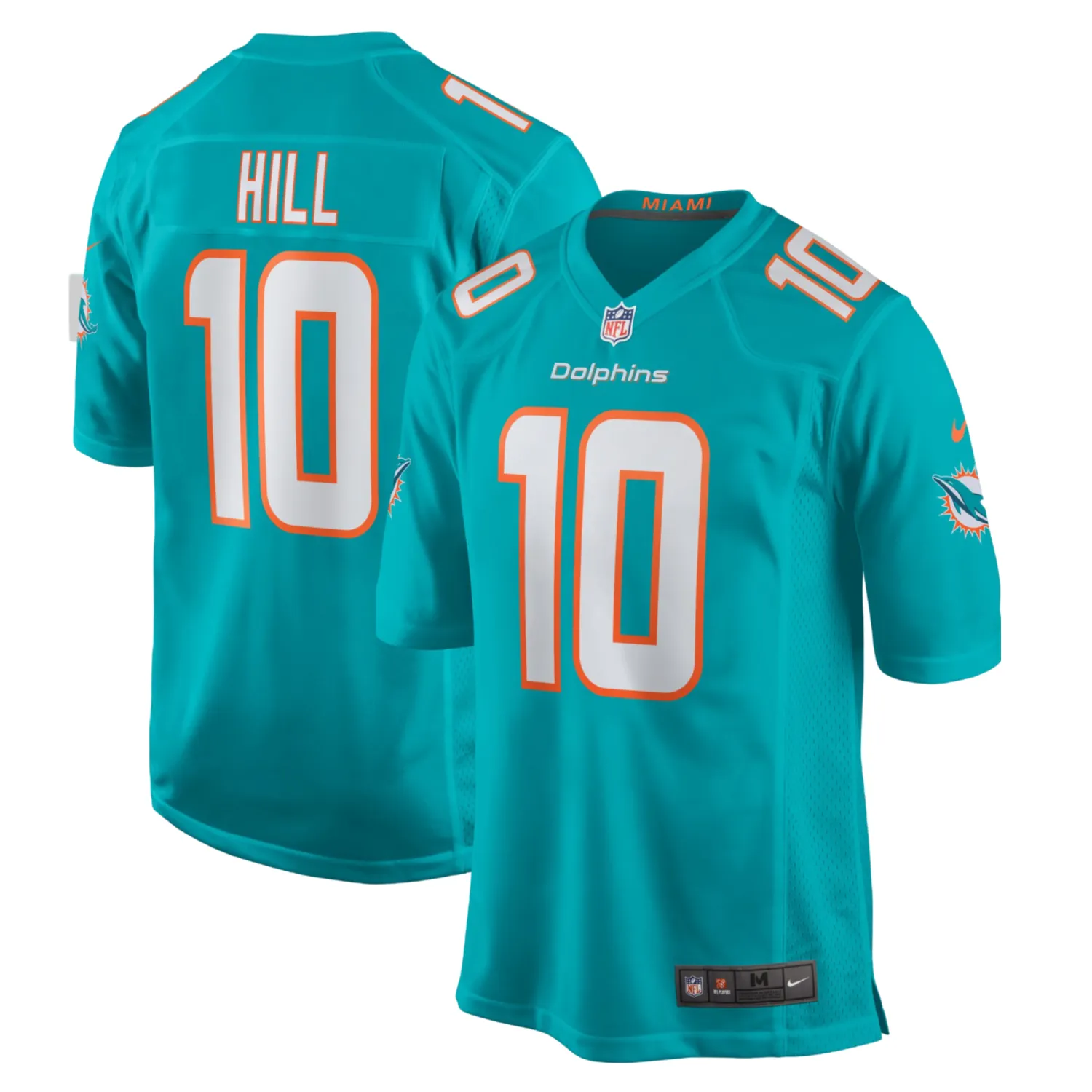 Tyreek Hill #10 Miami Dolphins NFL Football Nike Game Trikot Aqua
