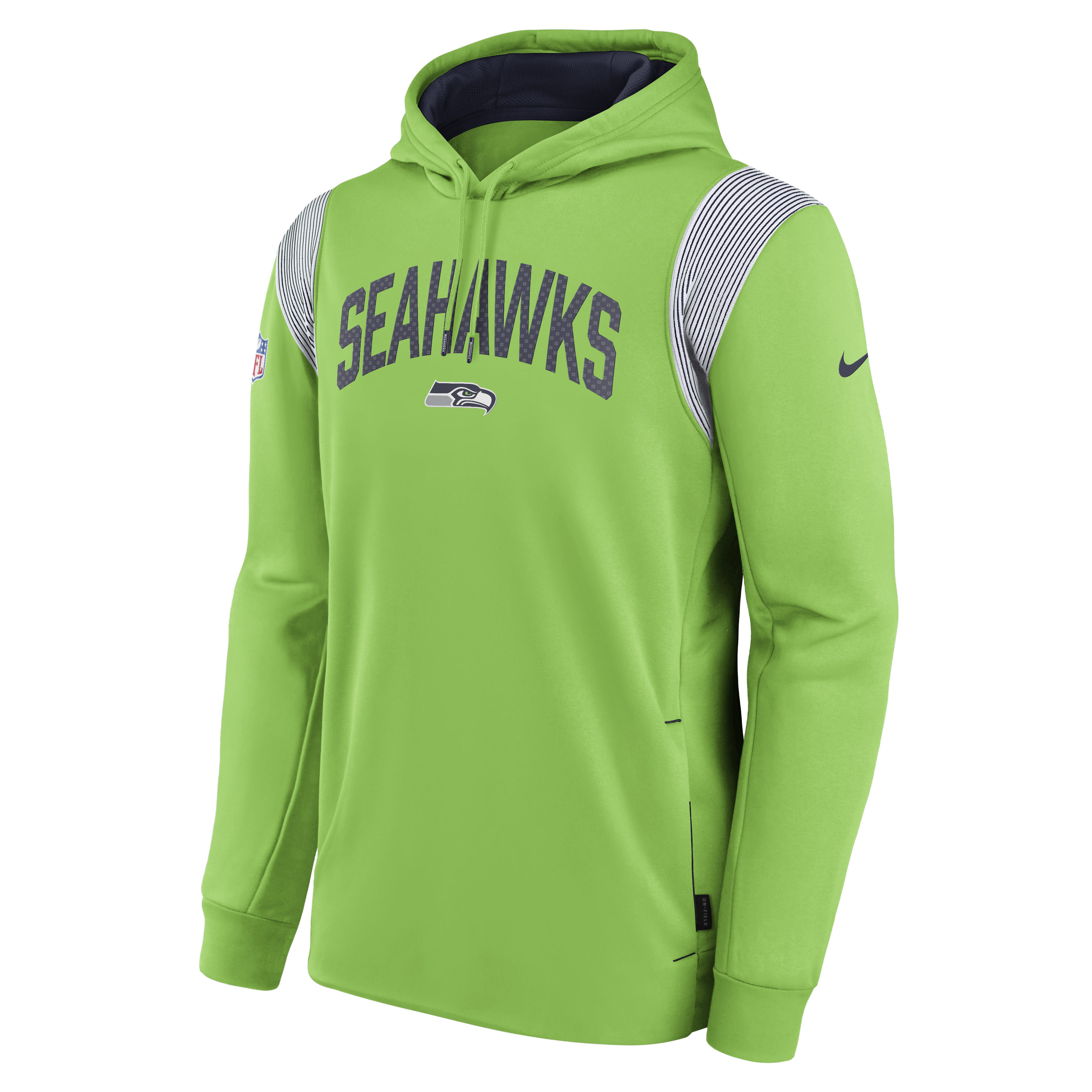Seattle Seahawks NFL Nike On-Field Sideline 2022 Therma-FIT Hoodie Grün