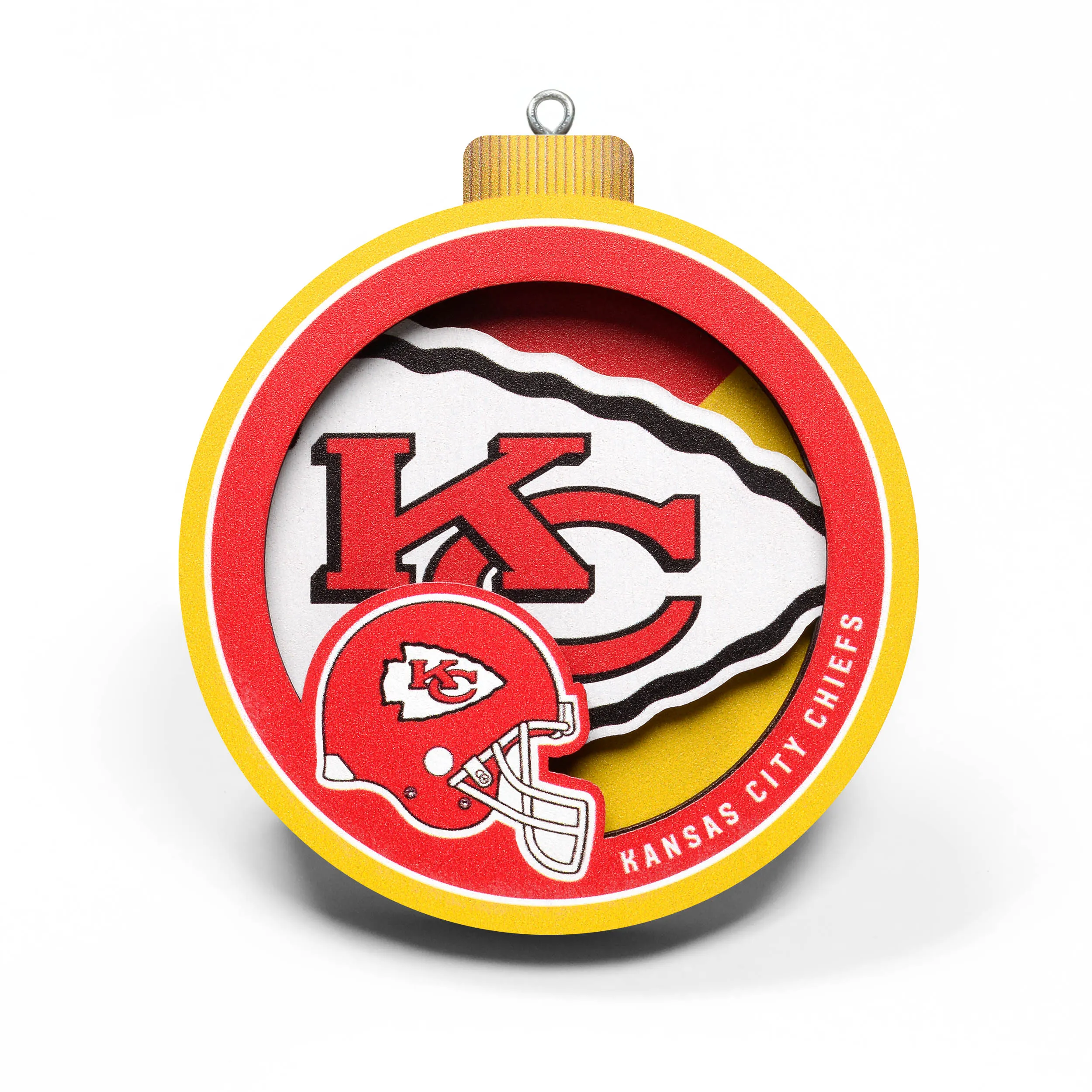 Kansas City Chiefs NFL YouTheFan! 3D Logo Baumschmuck