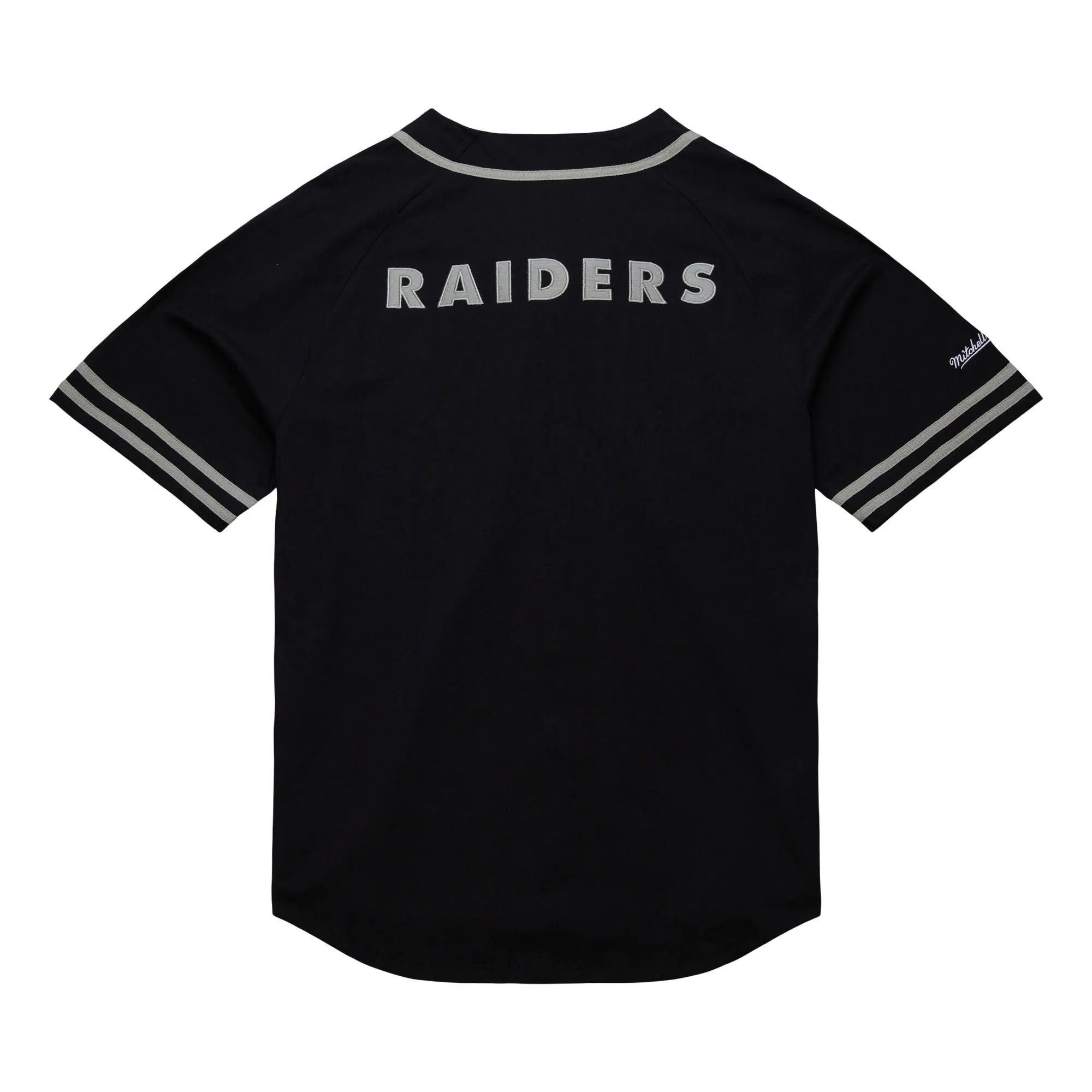 Las Vegas Raiders NFL Mitchell & Ness Fashion Cotton Button Front Trikot Schwarz