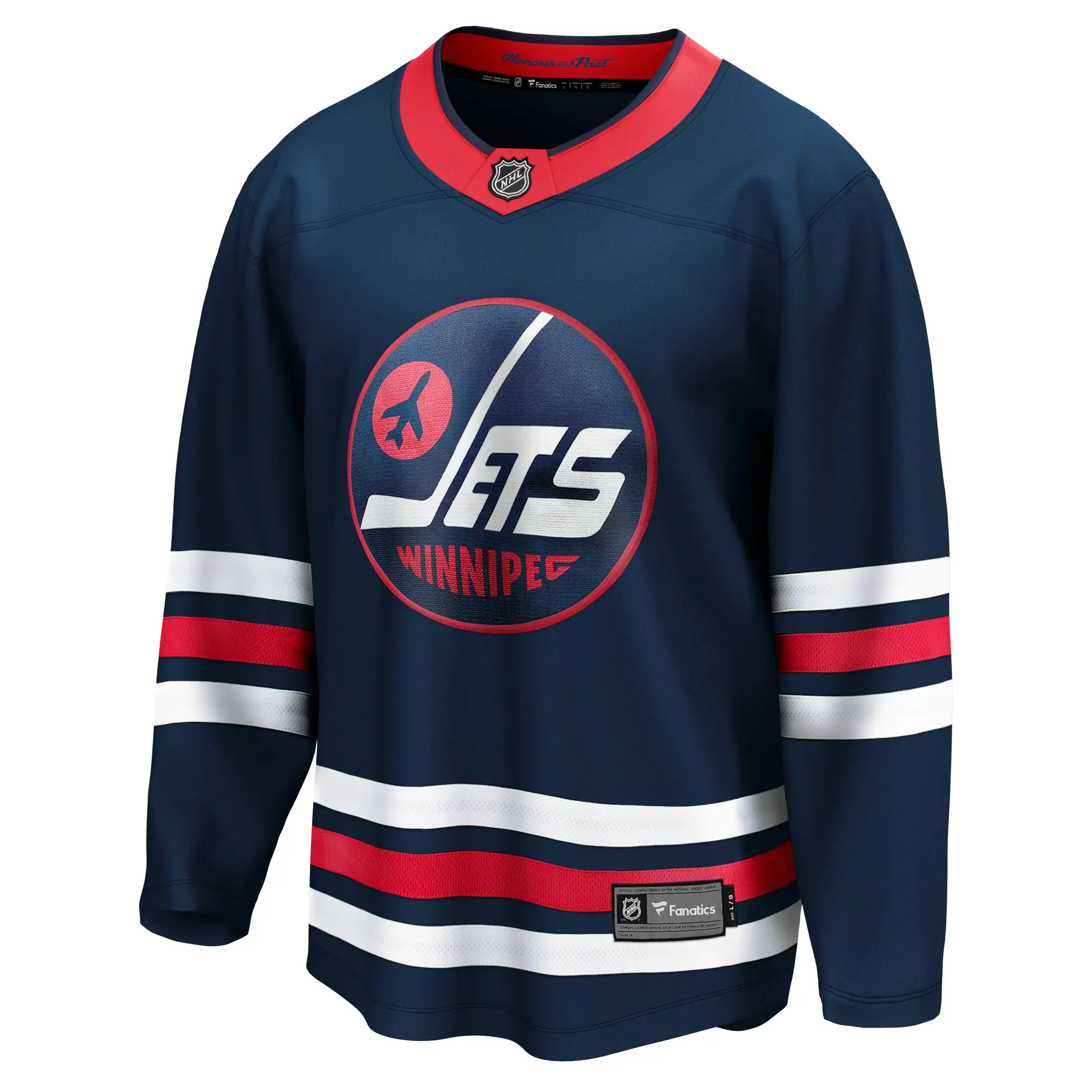 Winnipeg Jets NHL Eishockey Fanatics Breakaway Trikot Alternate Navy