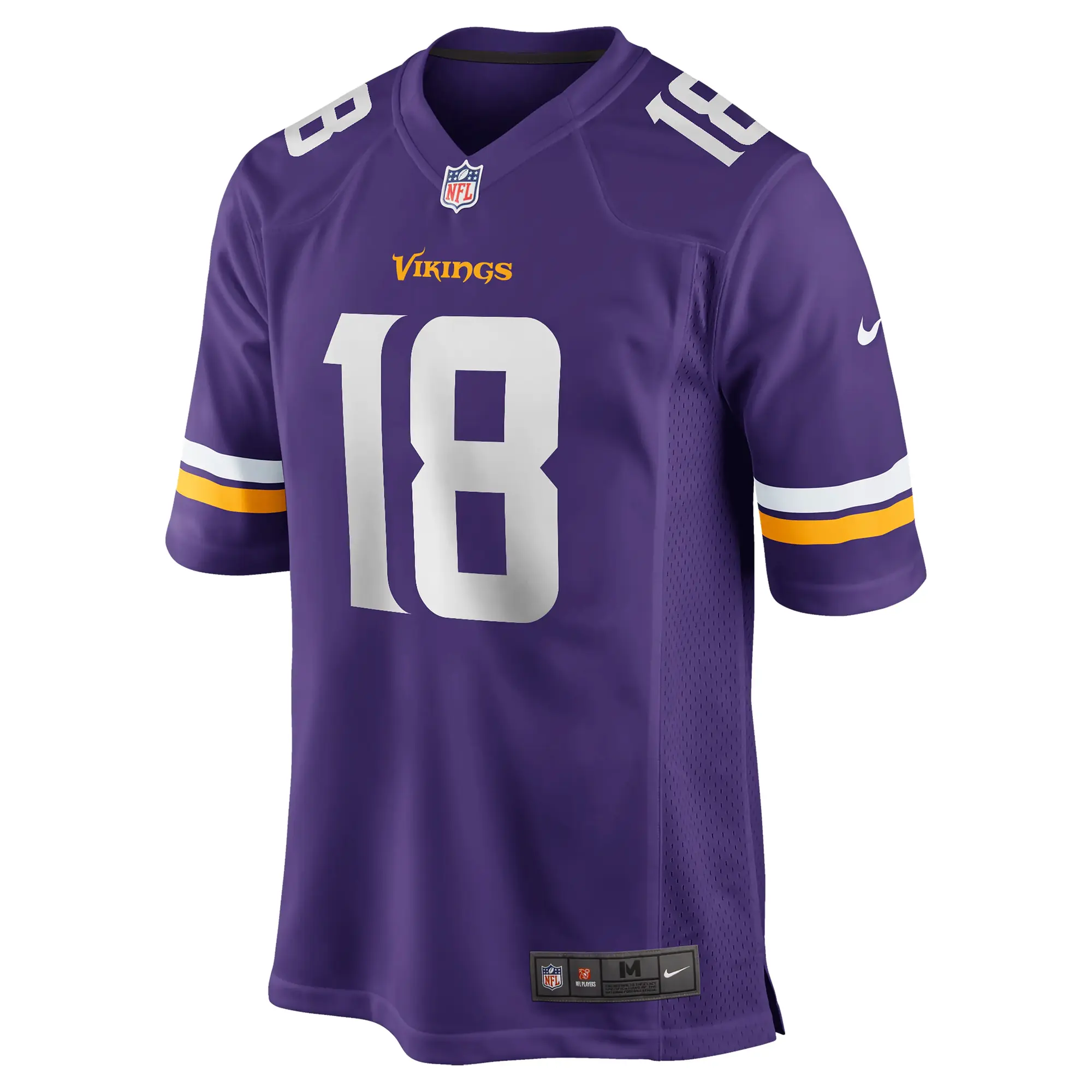 Justin Jefferson #18 Minnesota Vikings NFL Football Nike Home Game Trikot Lila