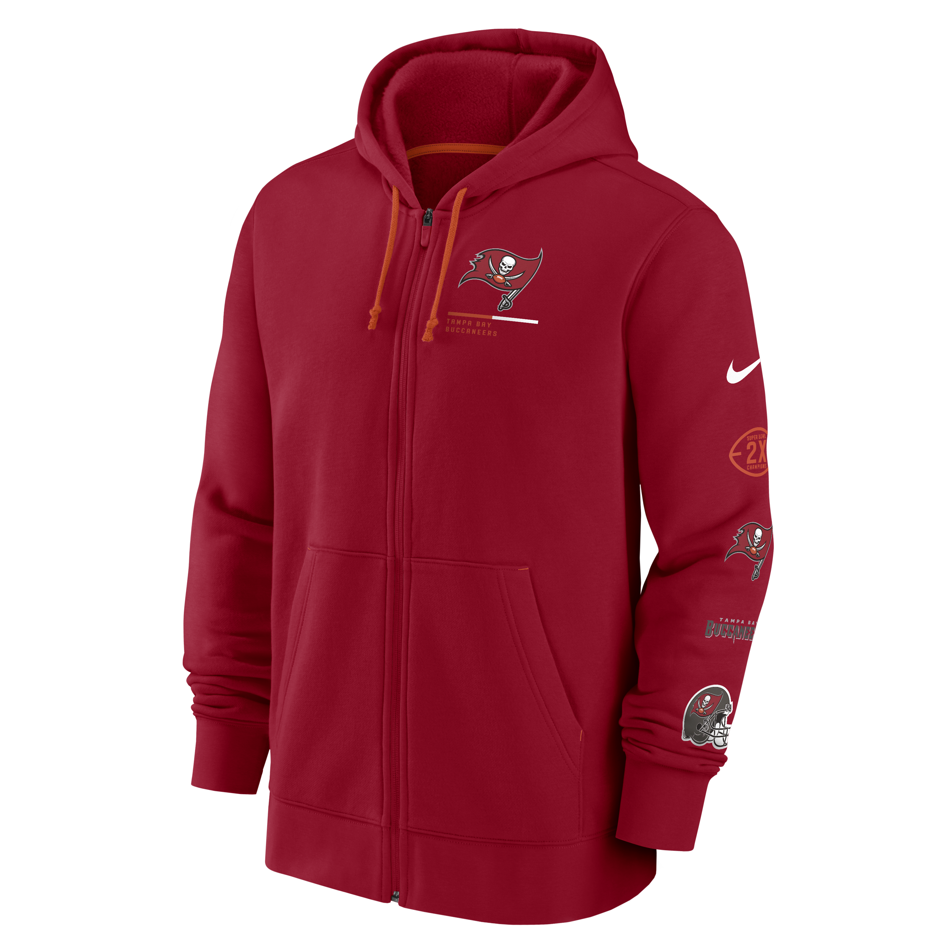 Tampa Bay Buccaneers NFL Nike Legacy Full Zip Hoodie Rot