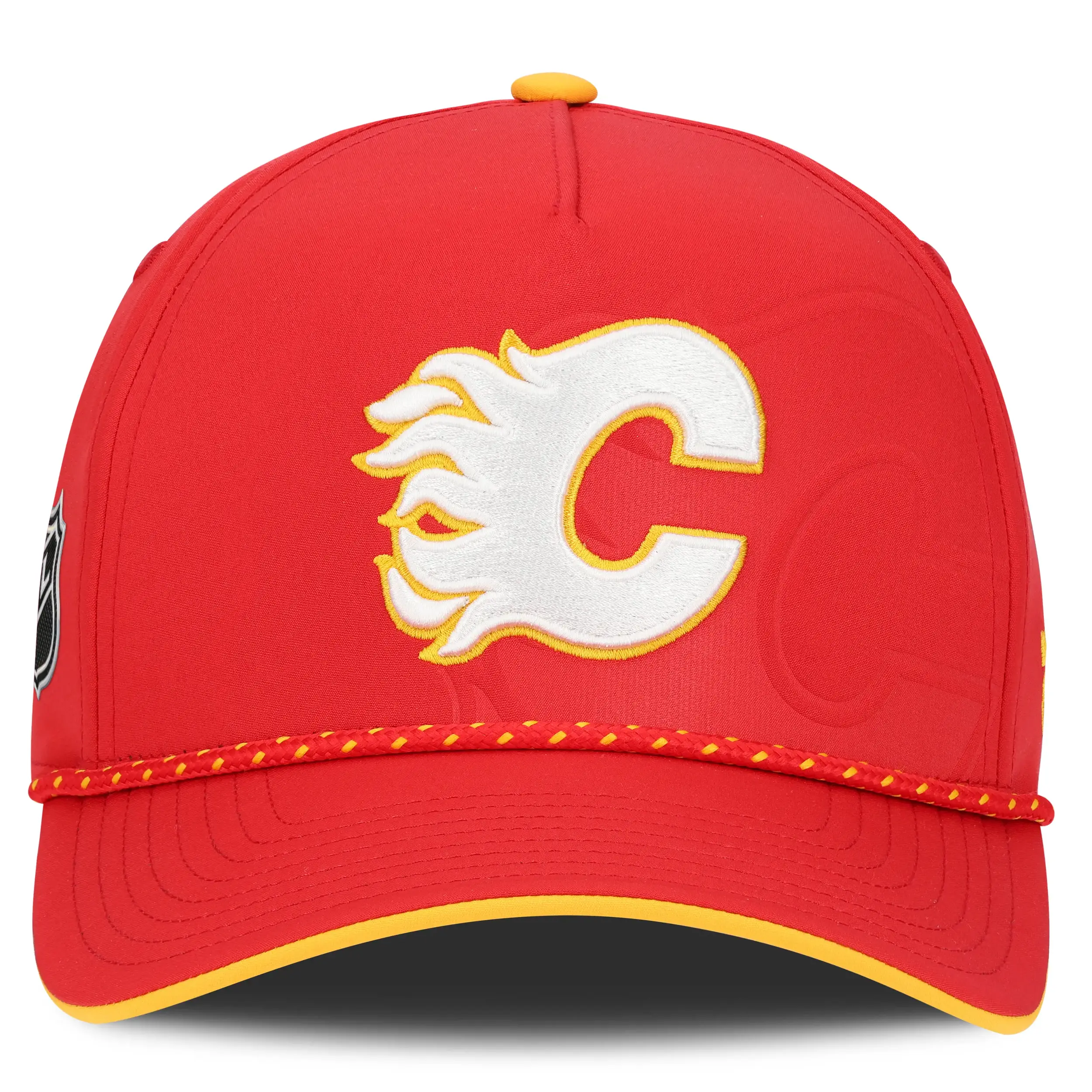 Calgary Flames NHL Fanatics Draft 2026 Snapback Rot / Gelbgold