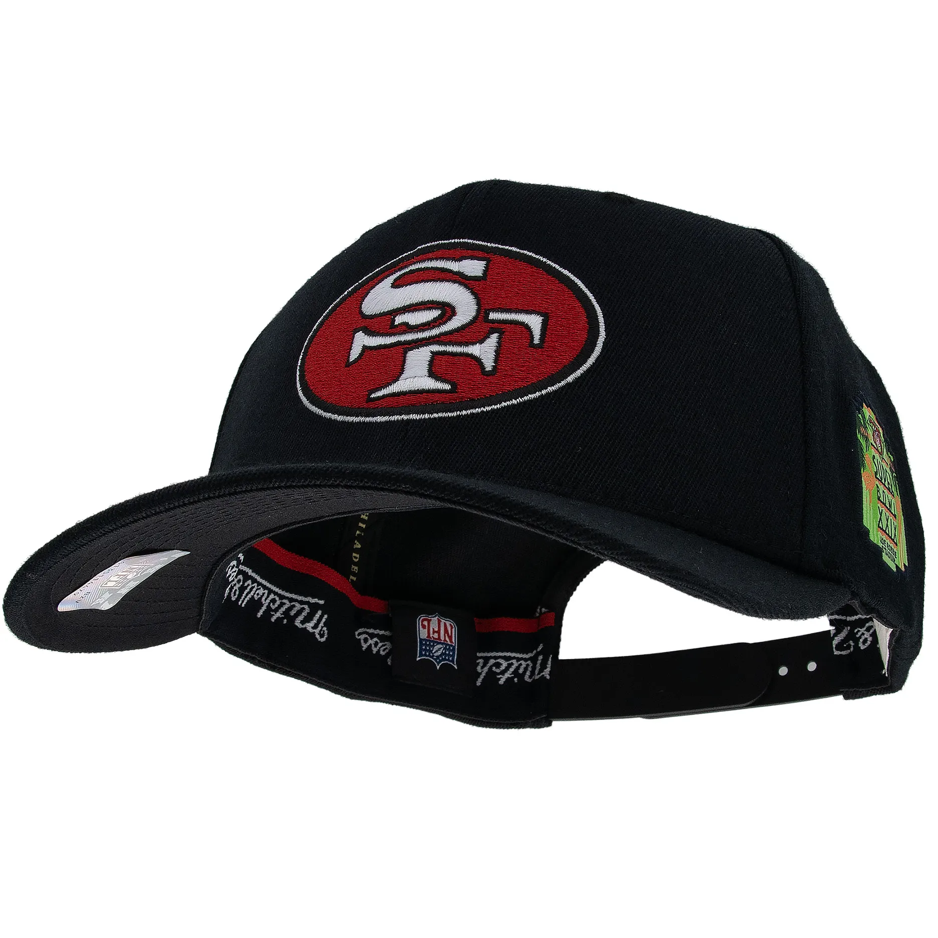 San Francisco 49ers NFL Mitchell & Ness Black Out Classic Red Snapback